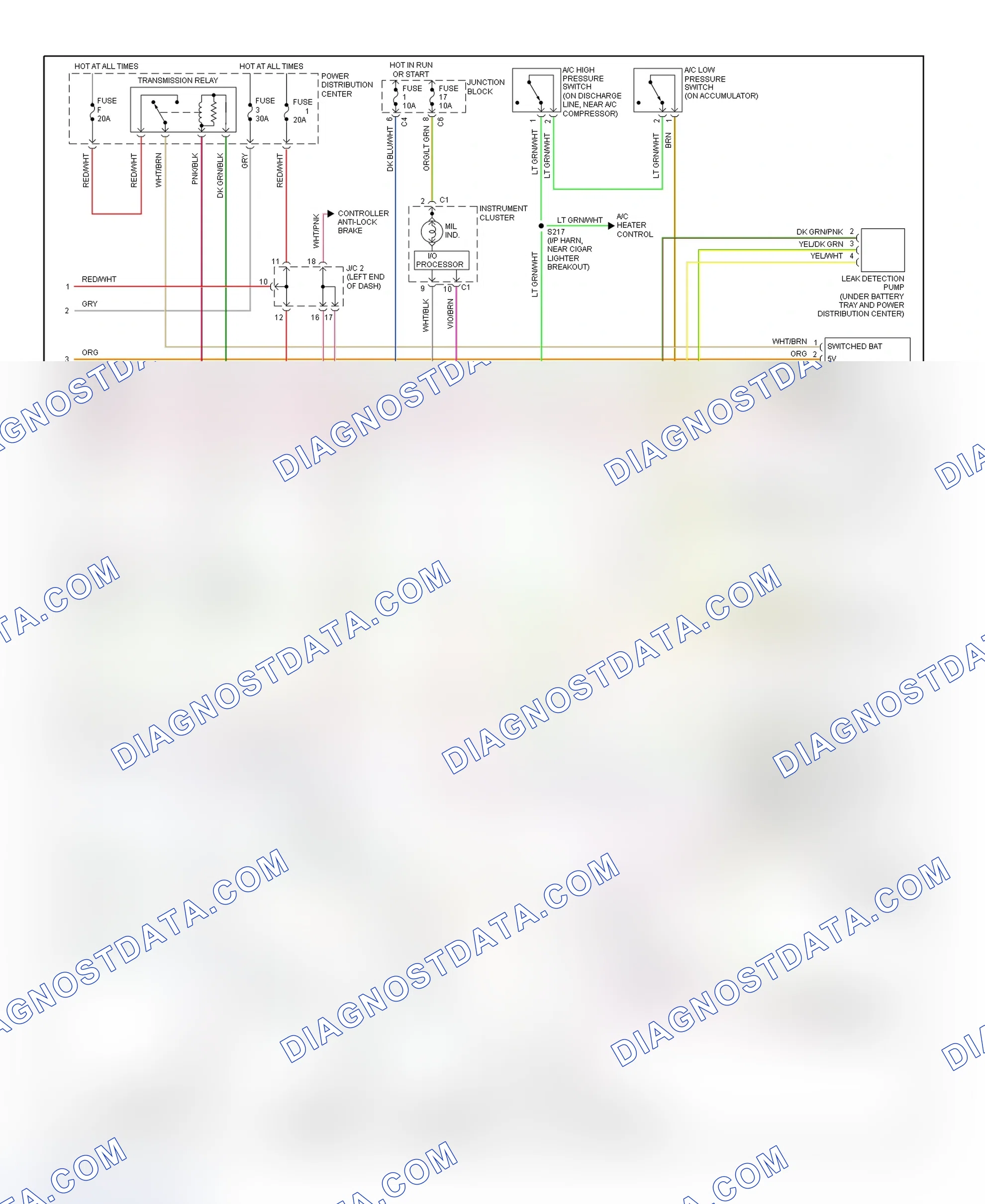 Scheme 33: PCM Wiring Diagram (Dakota - 3.9L & 5.2L - 3 Of 3)