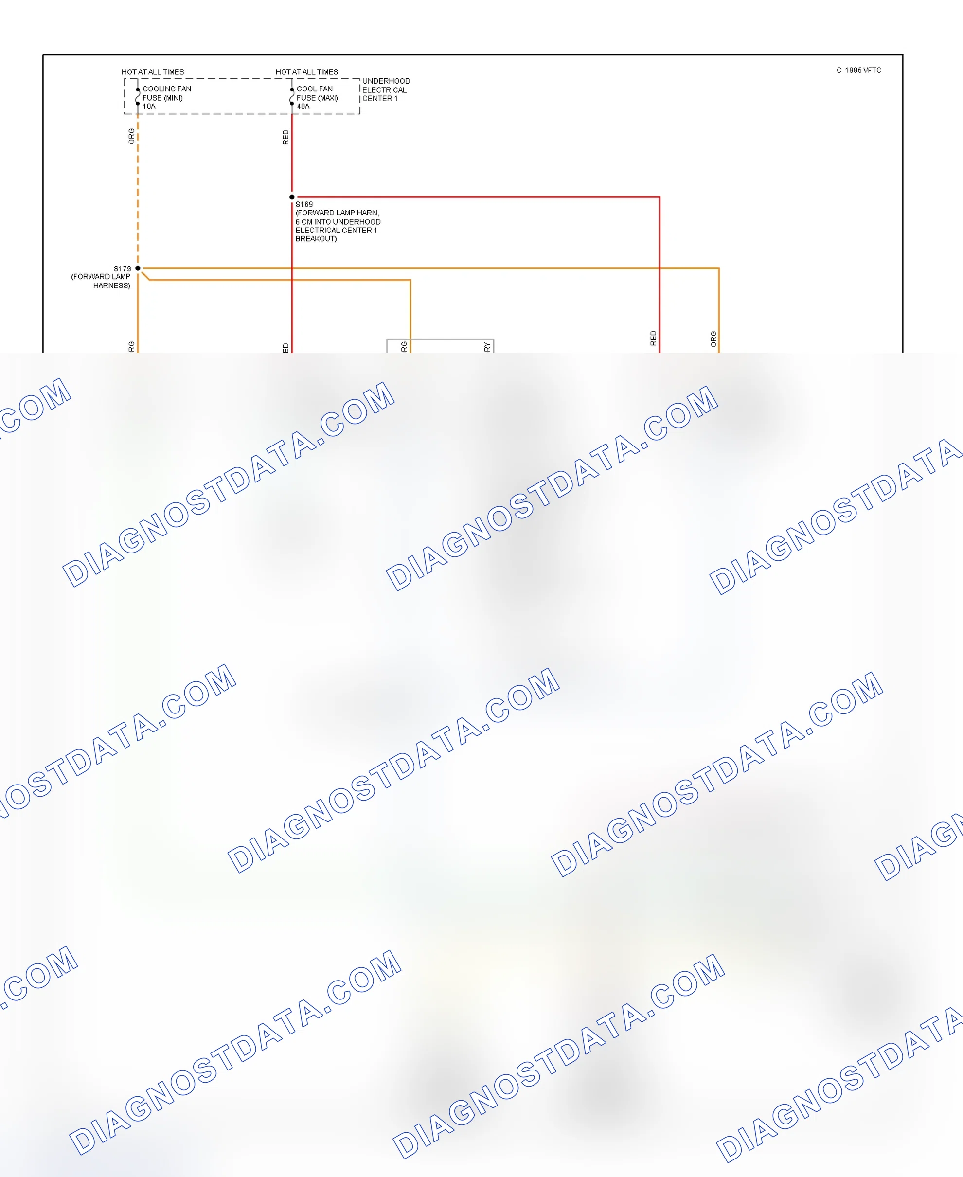 Scheme 8: Cooling Fan System Wiring Diagram (1998 Camaro & Firebird)