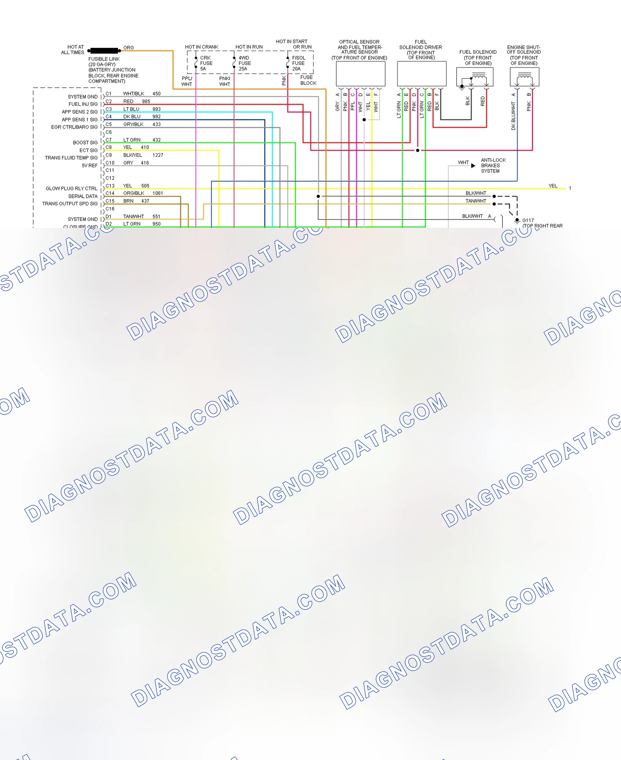 Scheme 264: Wiring Diagram (Blazer, Pickup, Sierra, Suburban & Yukon - With M/T - 1 Of 2)