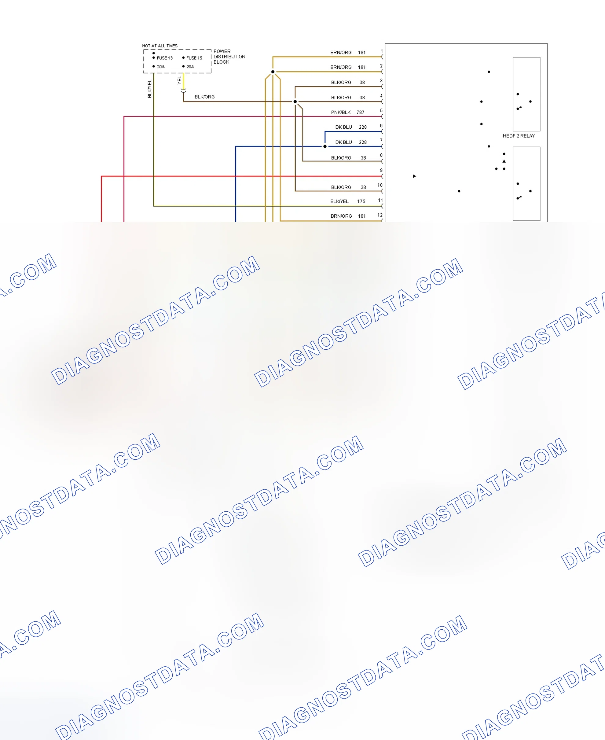 Scheme 173: EEC-IV Wiring Diagram (Thunderbird 3.8L Supercharged - 5 Of 5)