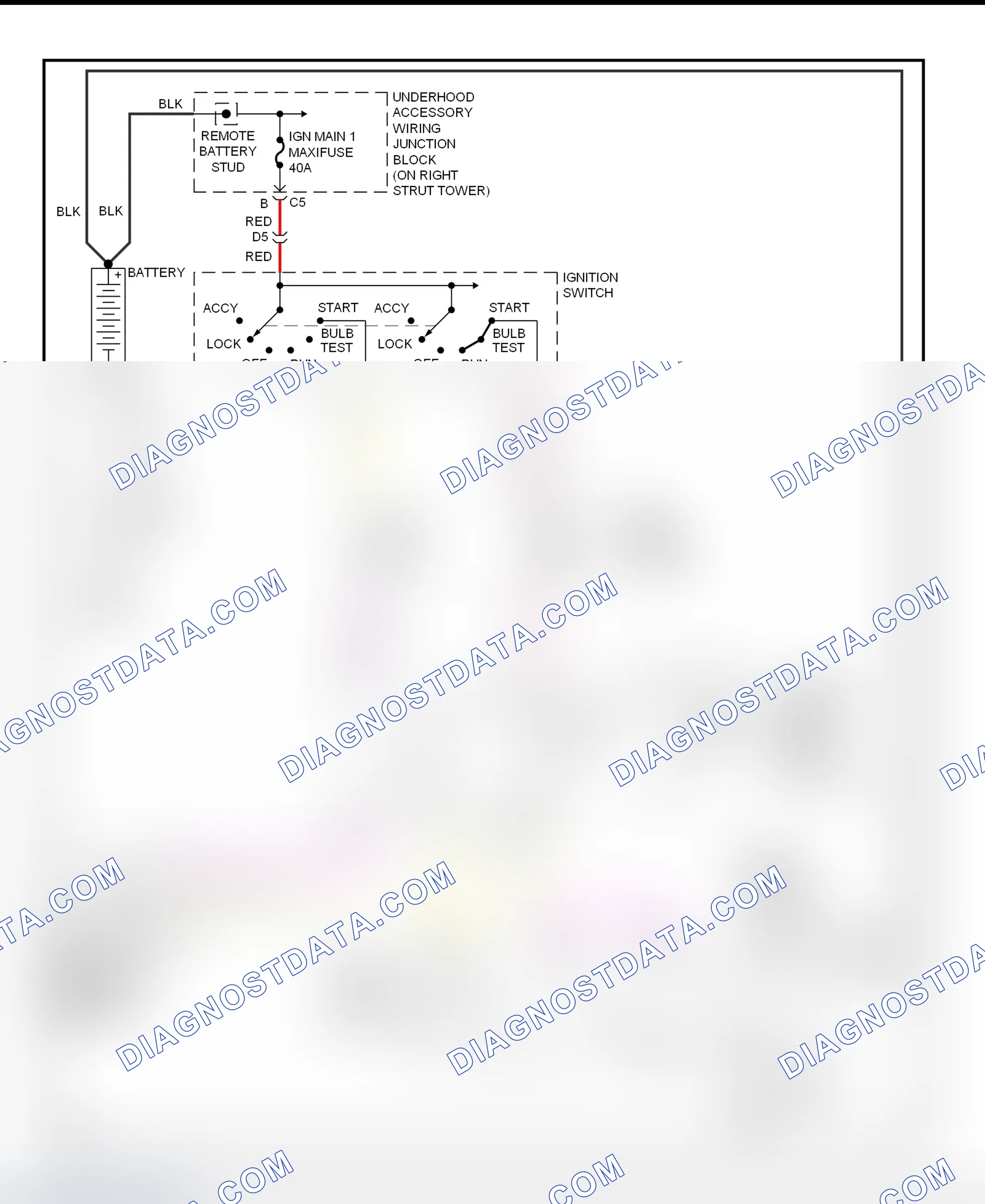 Fig. 26: Starting System Wiring Diagram (Grand Prix)