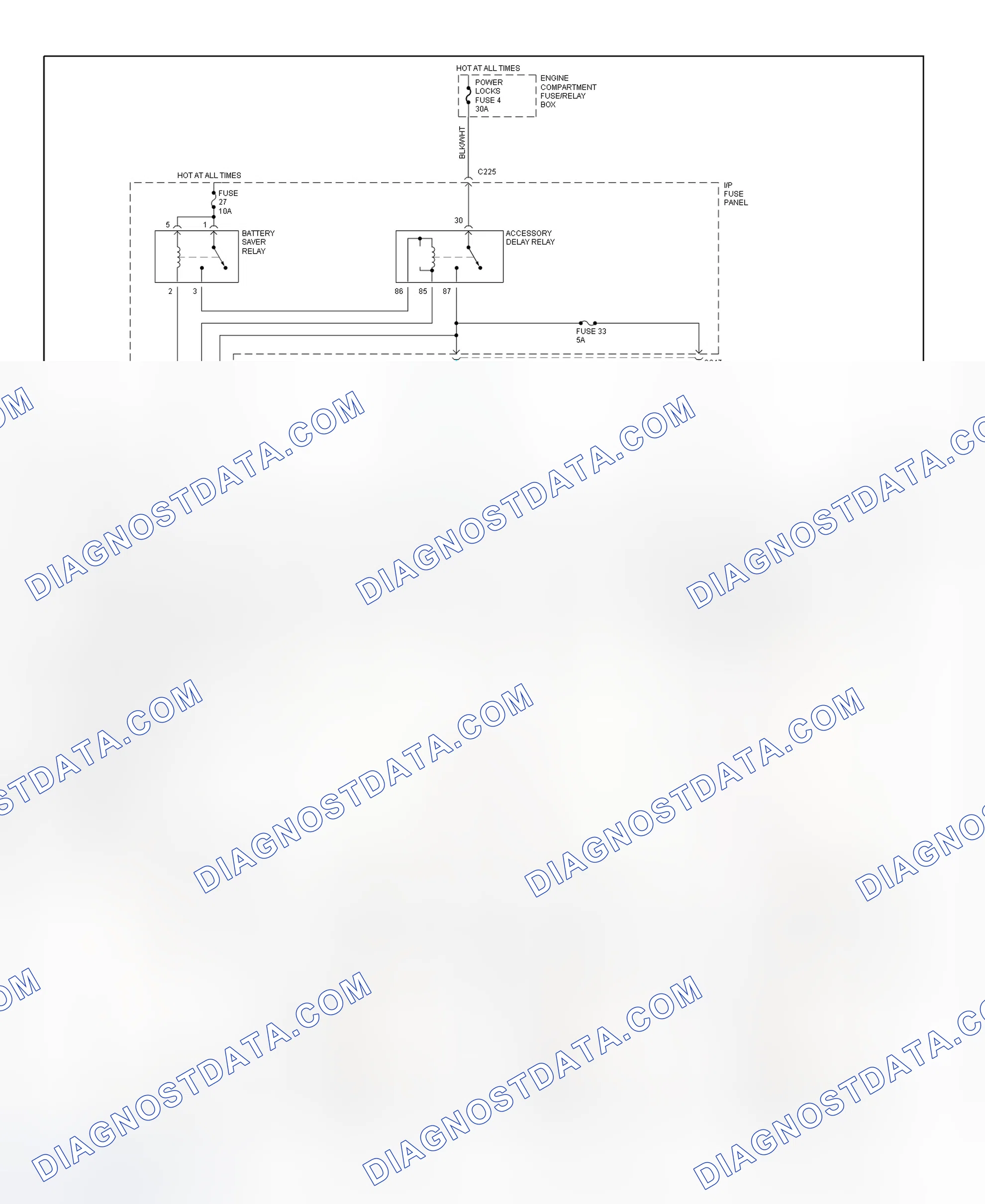 Fig. 7: Power Window System Wiring Diagram