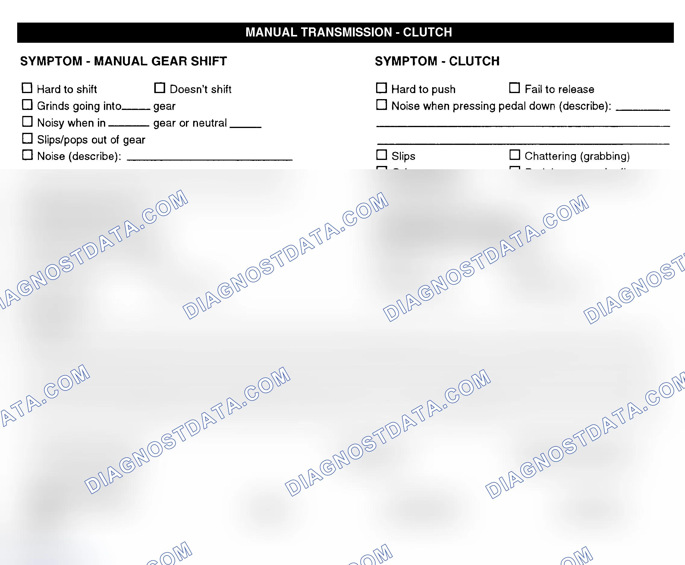 Scheme 10: Manual Transmission & Clutch
