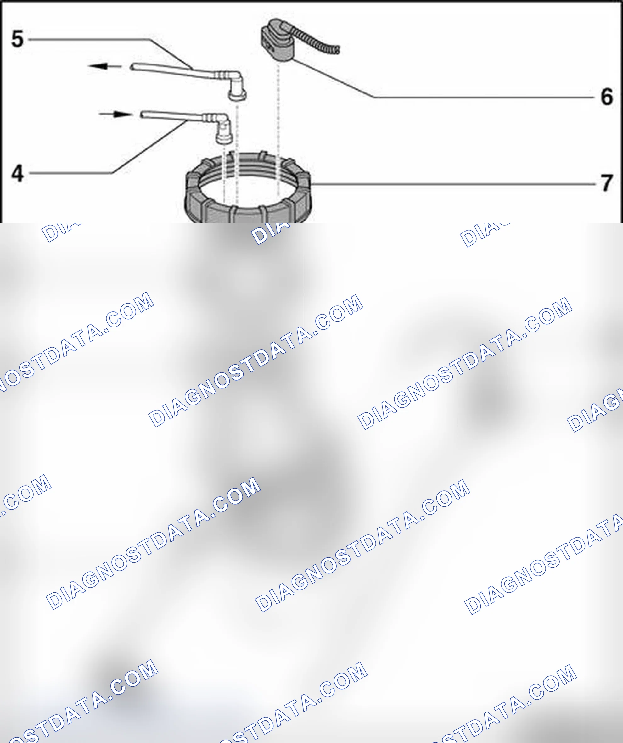 Scheme 191: Fuel delivery unit and fuel level sensor, assembly overview