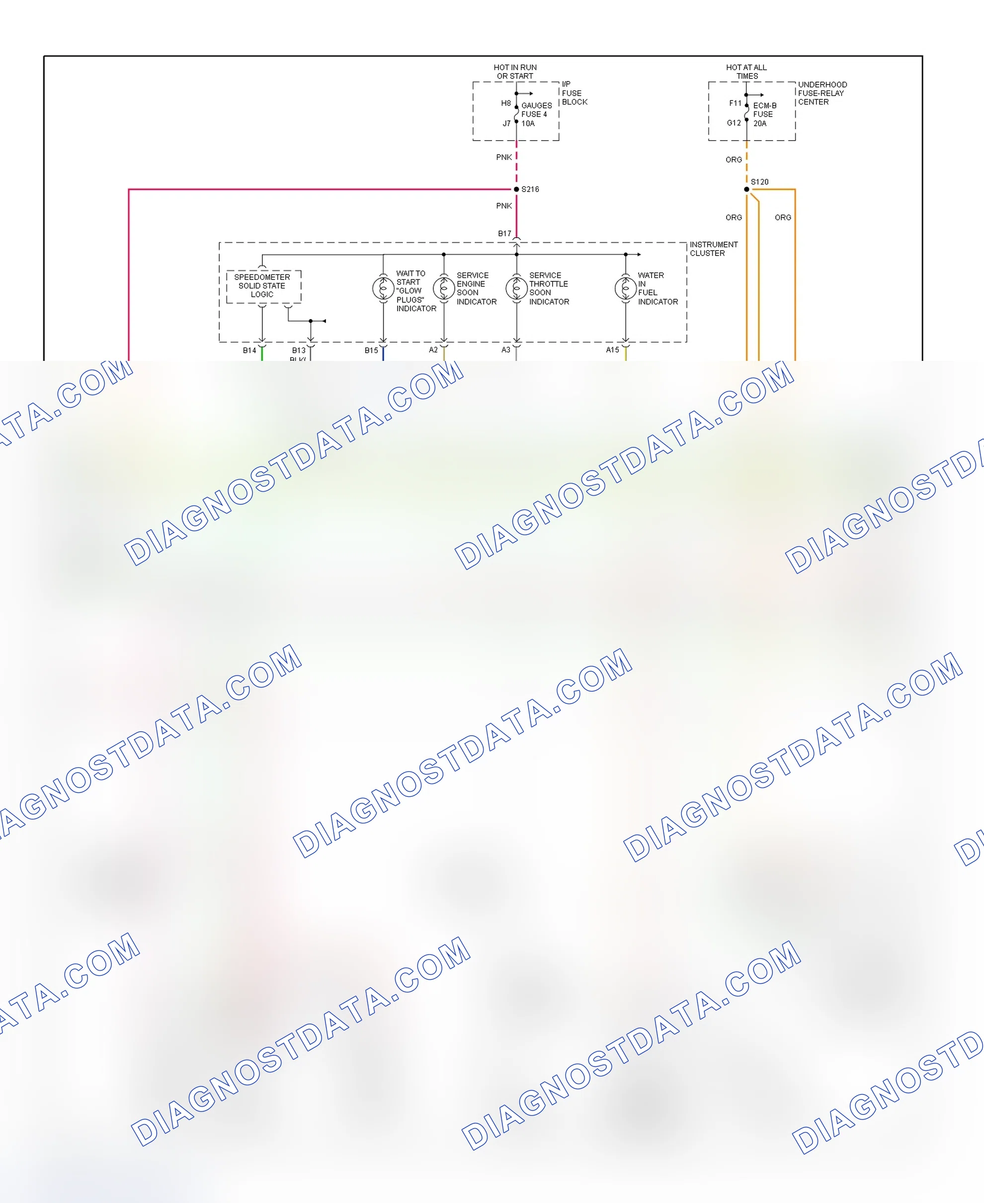 Scheme 58: PCM Wiring Diagram (Express & Savana - 6.5L - 3 Of 4)