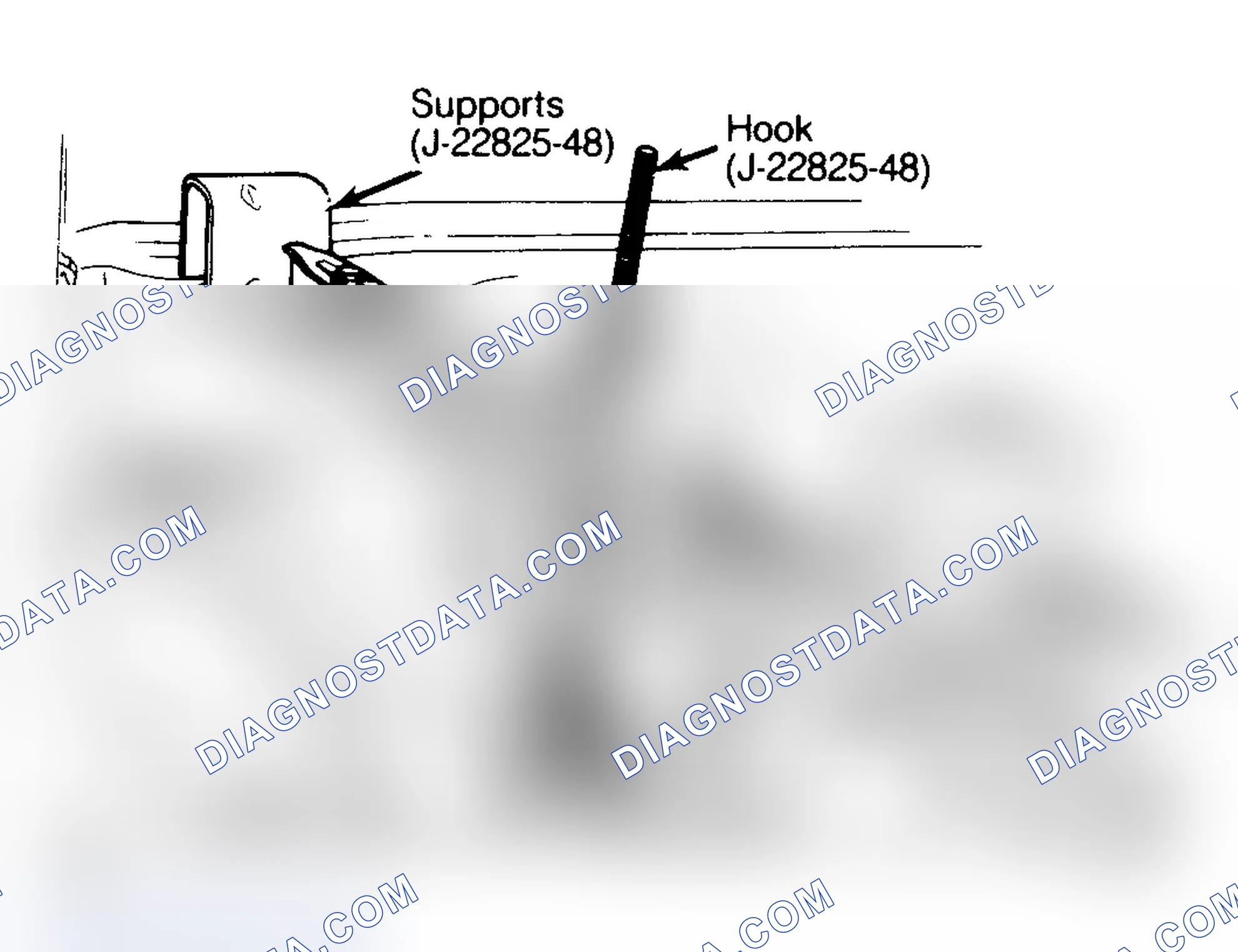 Scheme 7: Installing Engine Support Fixture Front wheel drive with 4.3L diesel only.