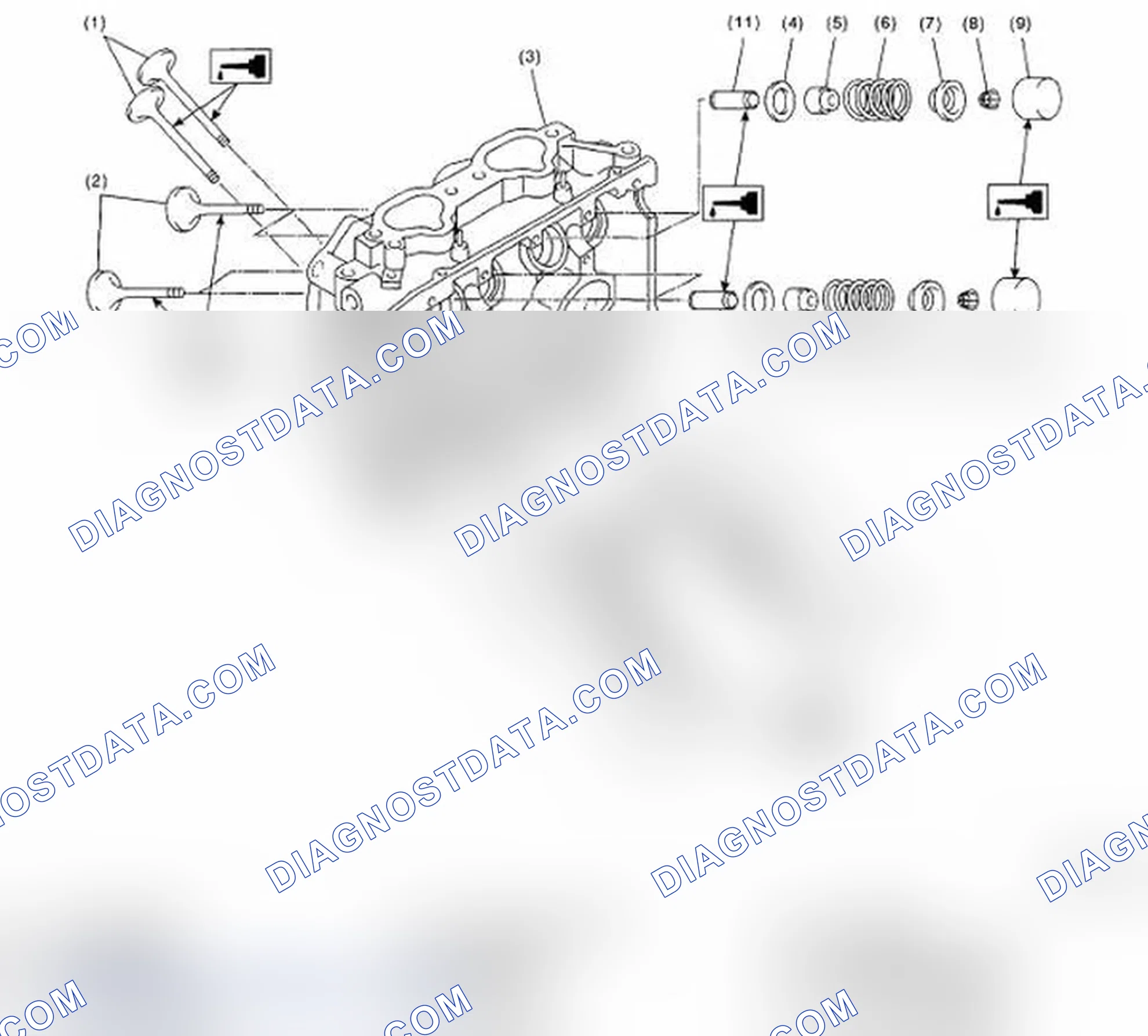 Scheme 497: Identifying Cylinder Head And Valve Assembly Components With Torque Specification
