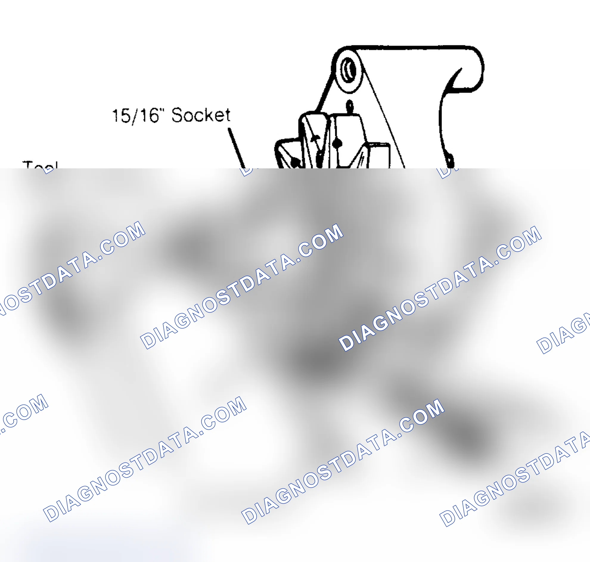 Scheme 6: Motorcraft Pulley Removal Procedure - Remove by using open end wrench, 15/16" socket and puller (T65P-10300-B).