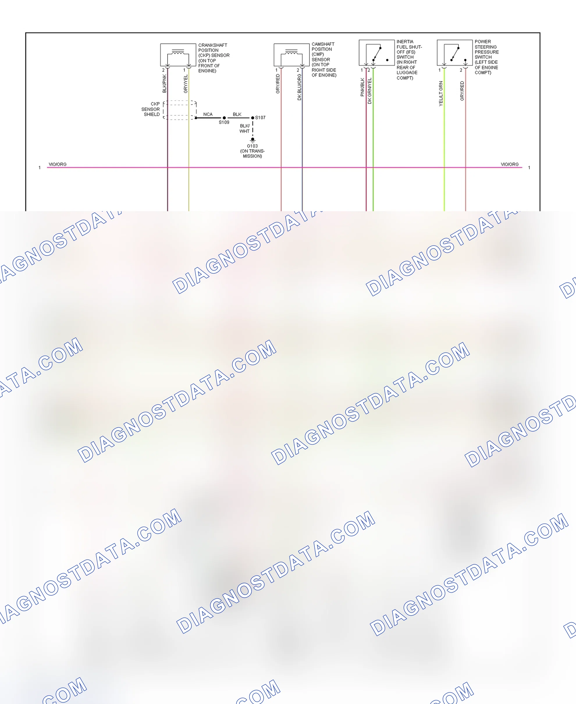 Scheme 181: PCM Wiring Diagram (Windstar - 3.8L - 2 Of 4)