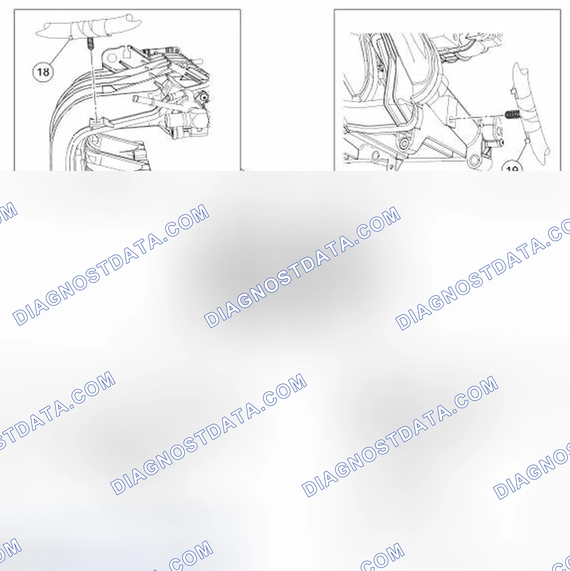 Scheme 119: Intake Manifold - Wiring Harness Retainers