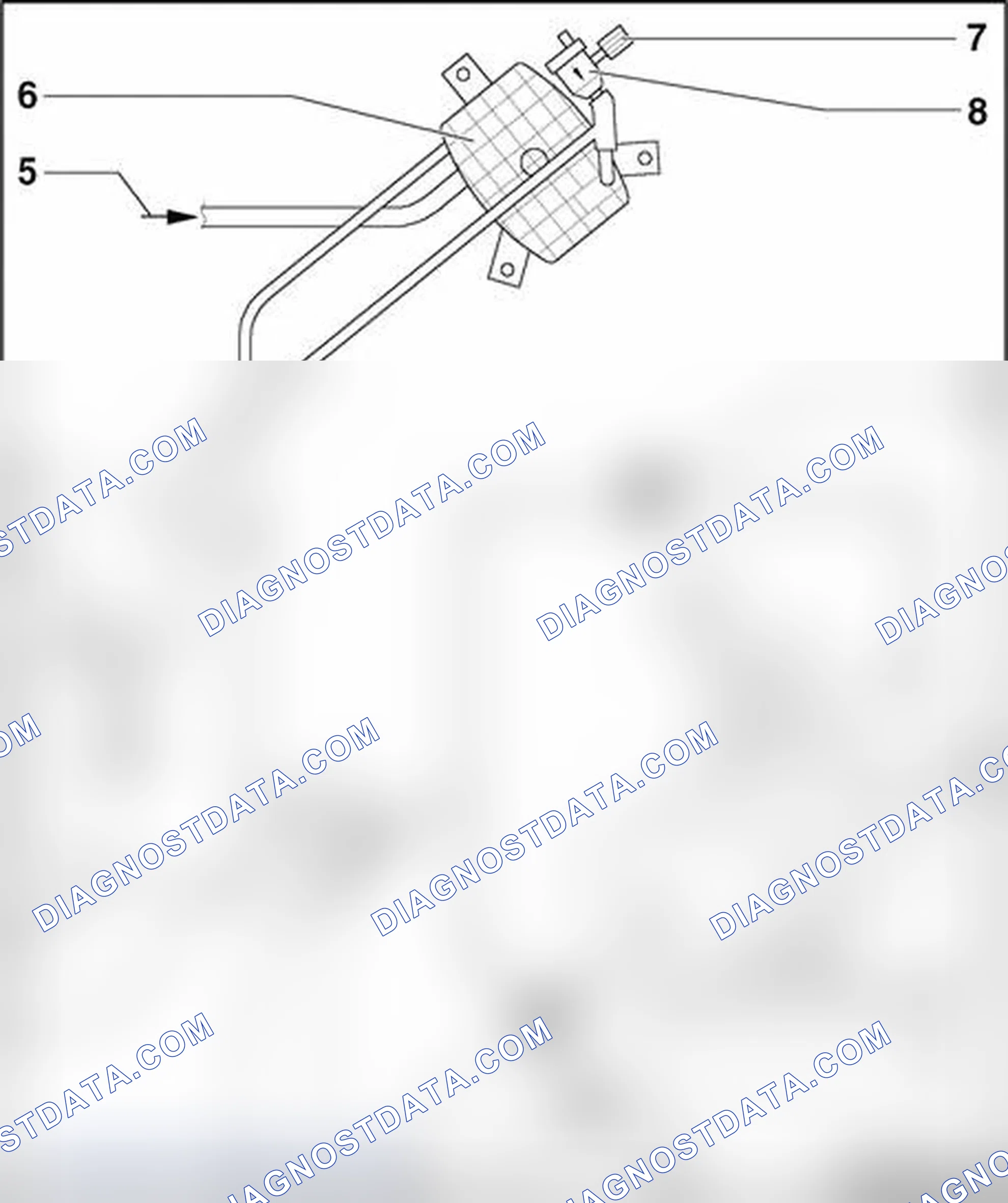 Scheme 75: Evaporative Emission (EVAP) canister system with Leak Detection Pump (LDP), hose diagram