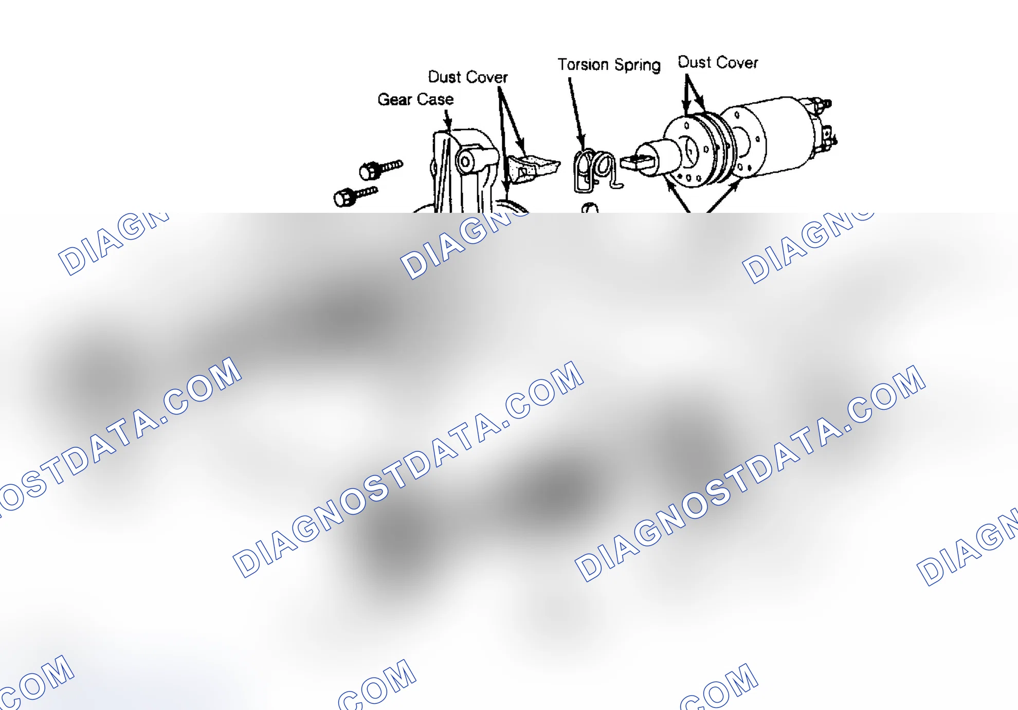 Scheme 5: Disassembled View of Typical Hitachi Reduction Gear Starter for Maxima & 300ZX Mitsubishi reduction gear starters are similar.