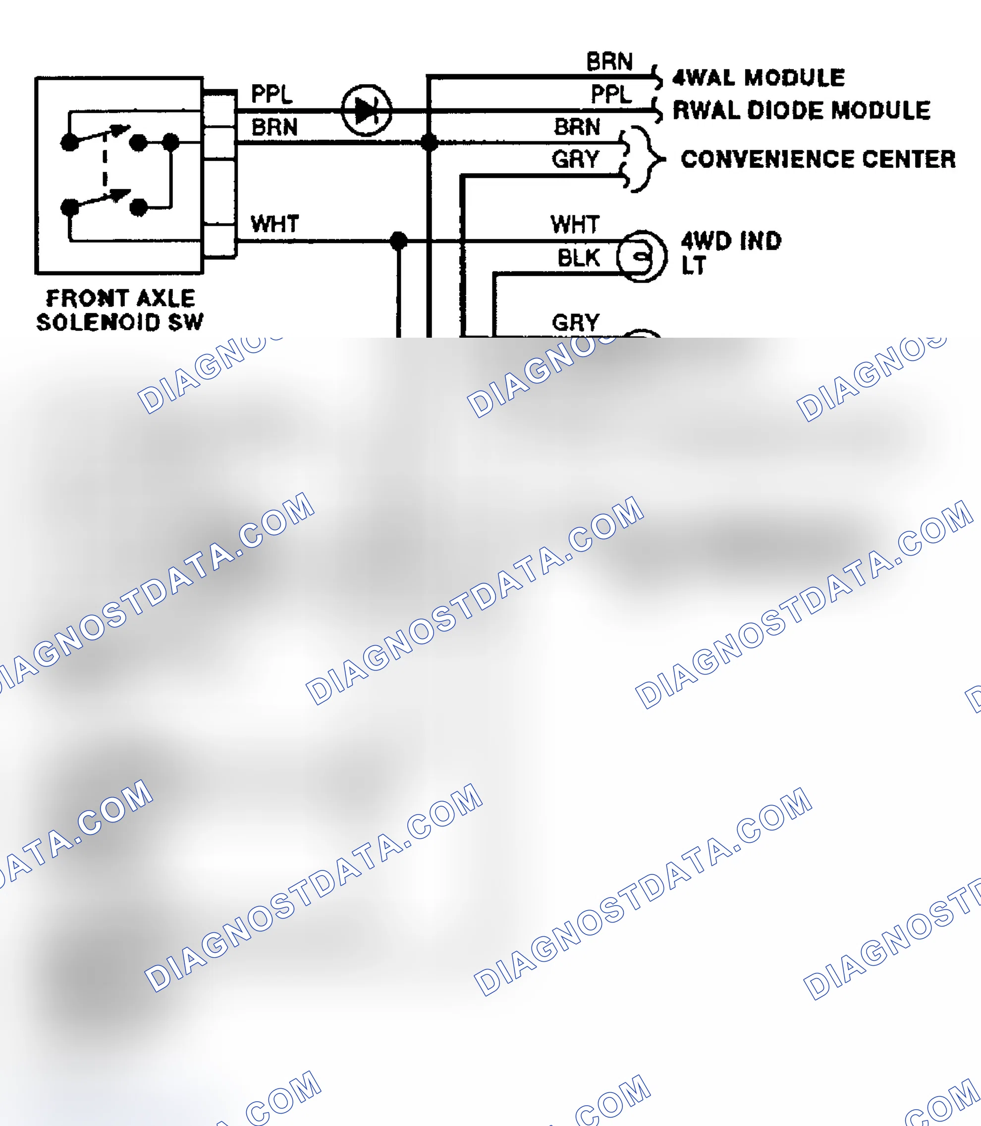 Scheme 6: Transfer Case Circuit (1992)