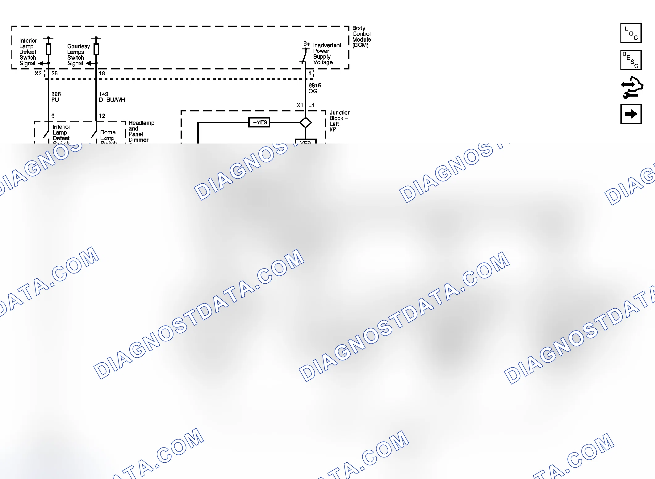 Scheme 13: Interior Lights Schematics