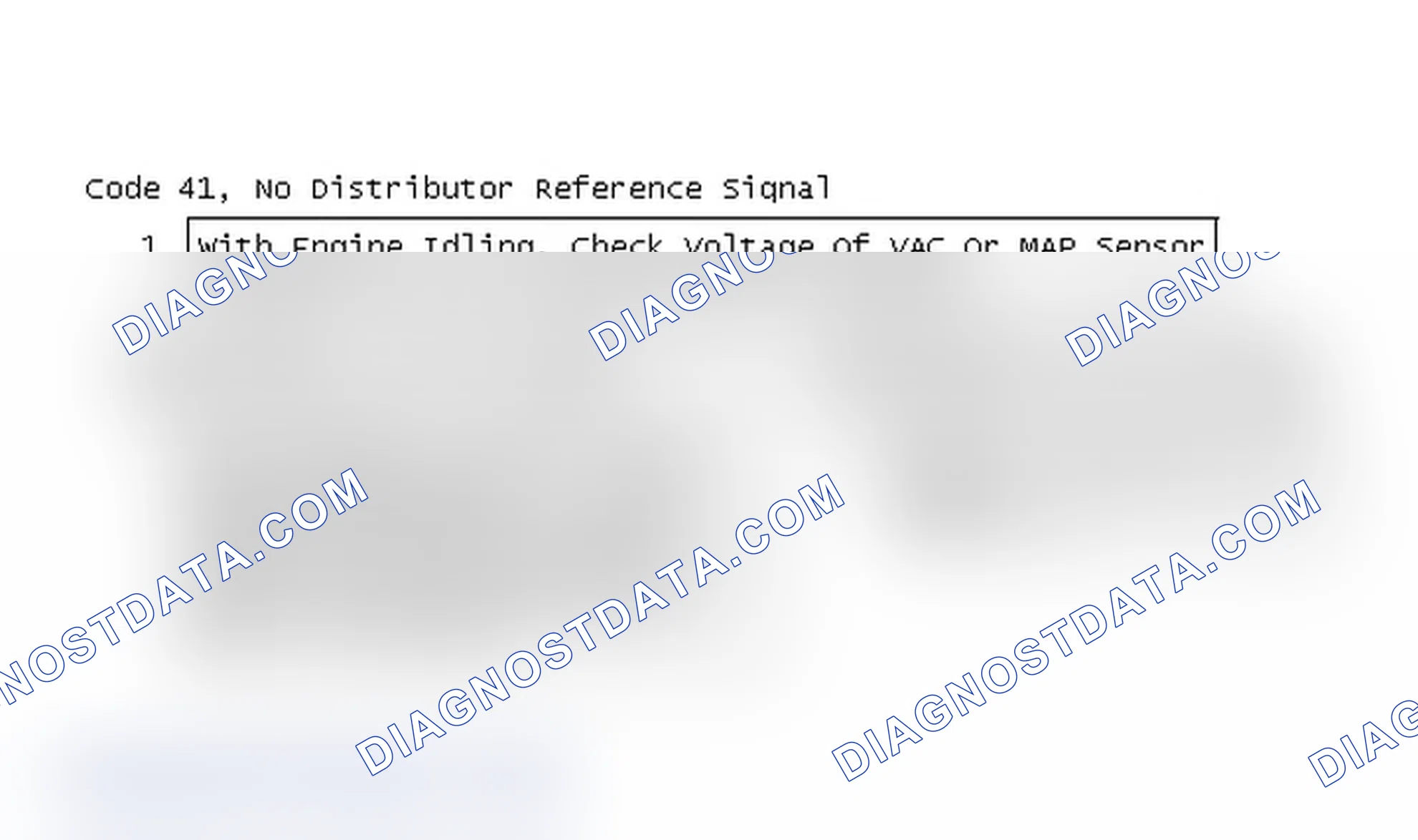 Scheme 138: Code 41, No Distributor Reference Signal