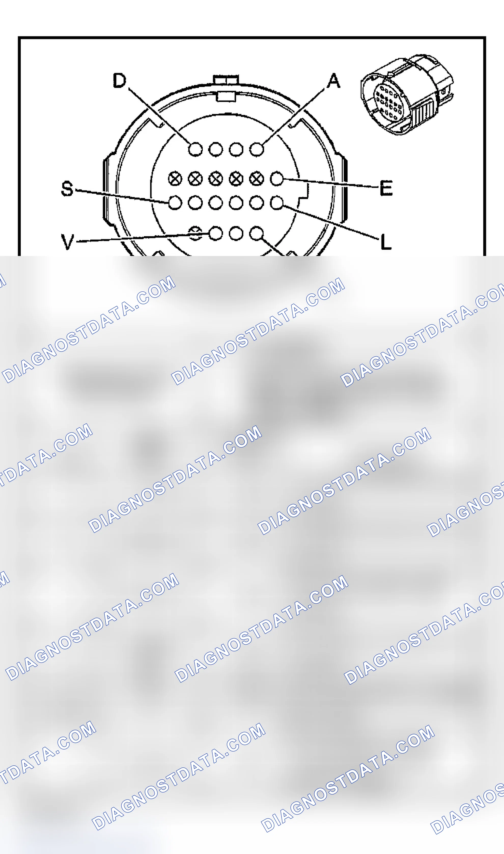 Scheme 312: Automatic Transmission Inline 20-Way Connector End View
