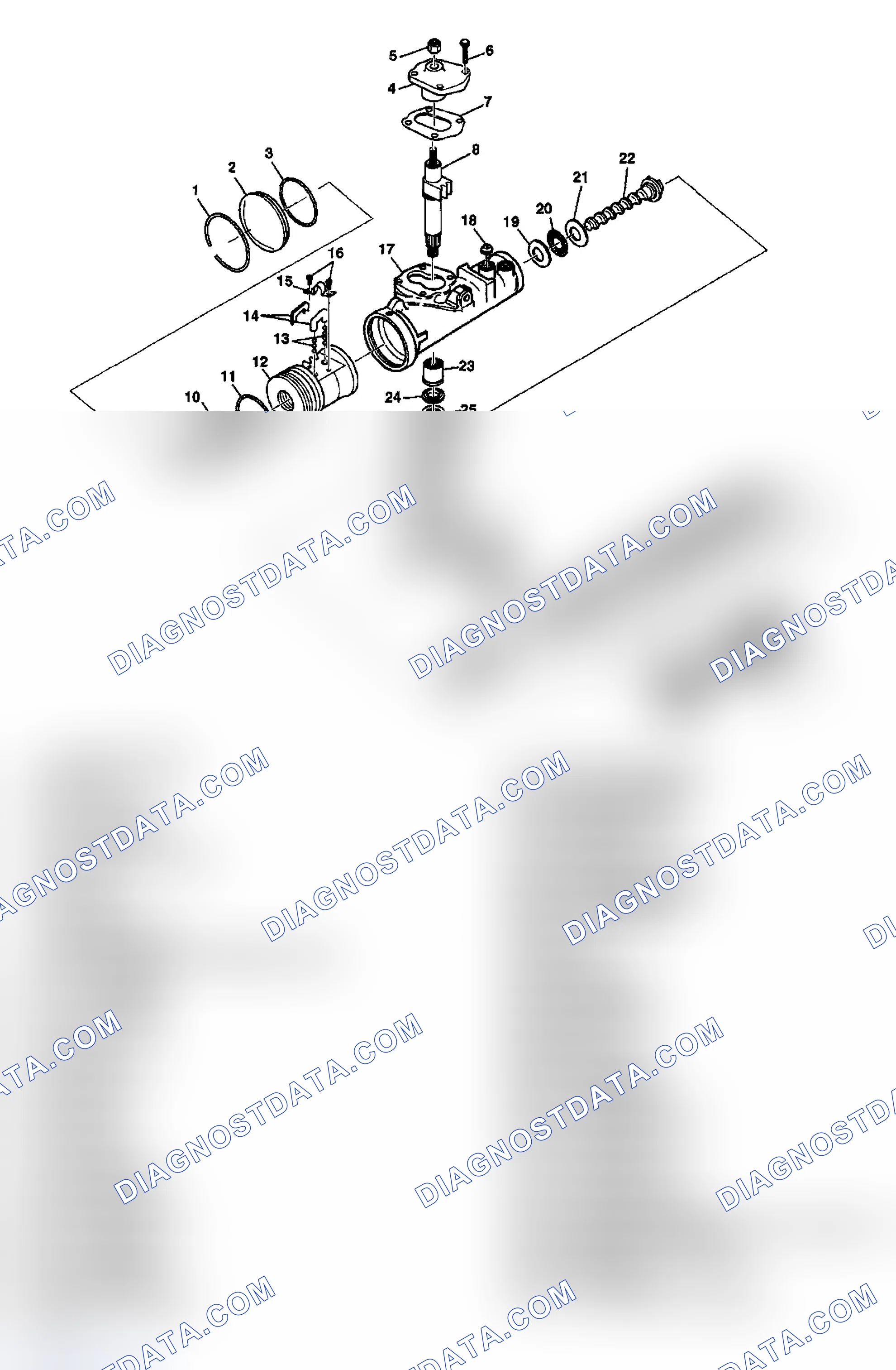 Scheme 3: Power Steering Gear Disassembled View (700 Gear)