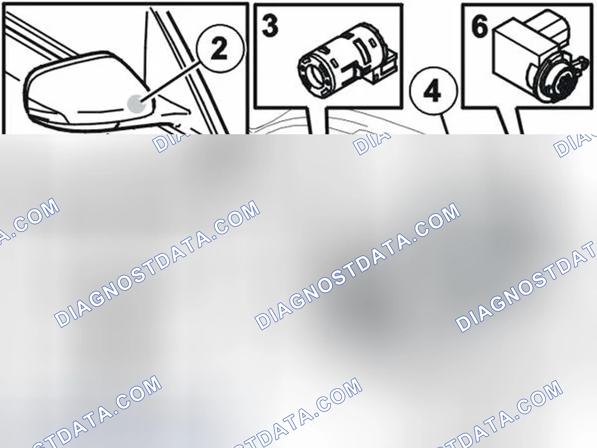 Scheme 140: LOCATING THE CLIMATE CONTROL SYSTEM COMPONENTS IN THE PASSENGER COMPARTMENT / DOOR MIRROR