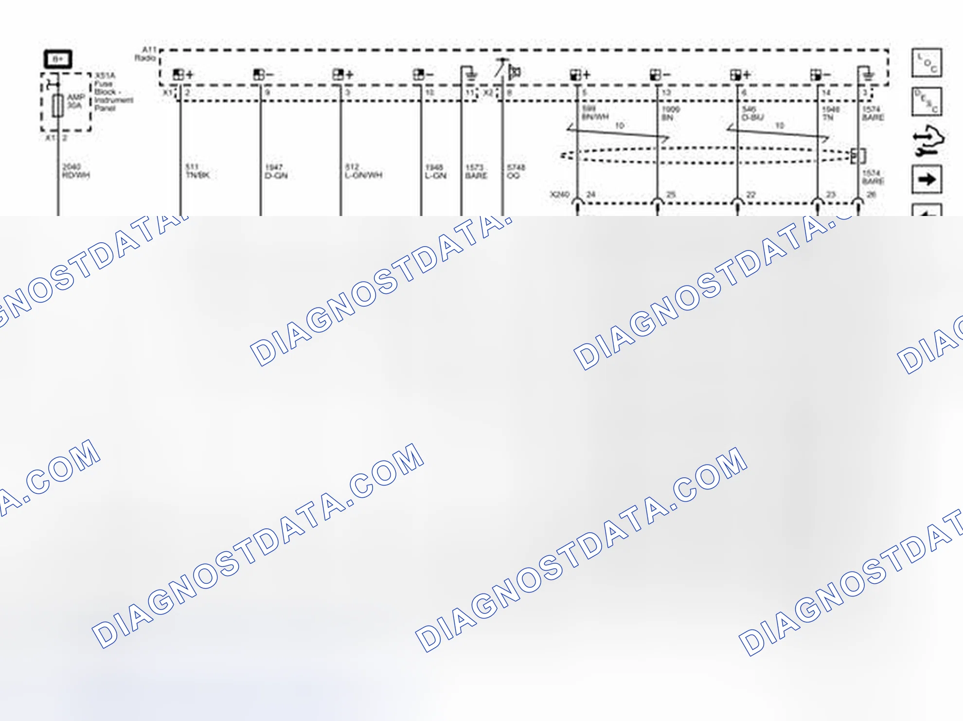 Scheme 3: Audio Amplifier Power, Ground and Front and Rear Audio Inputs (UQA or UQS with ULD)