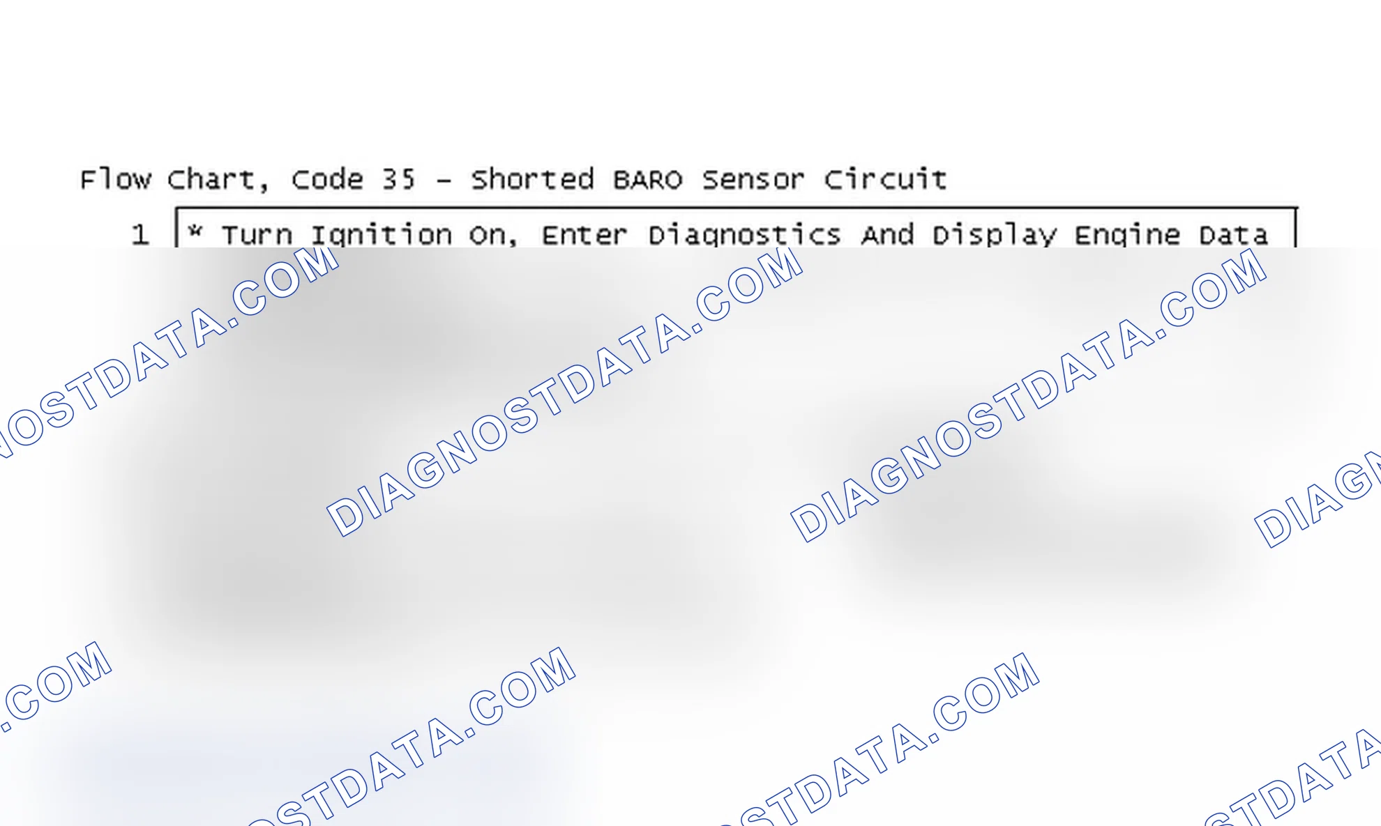 Scheme 105: Flow Chart, Code 35 - Shorted BARO Sensor Circuit