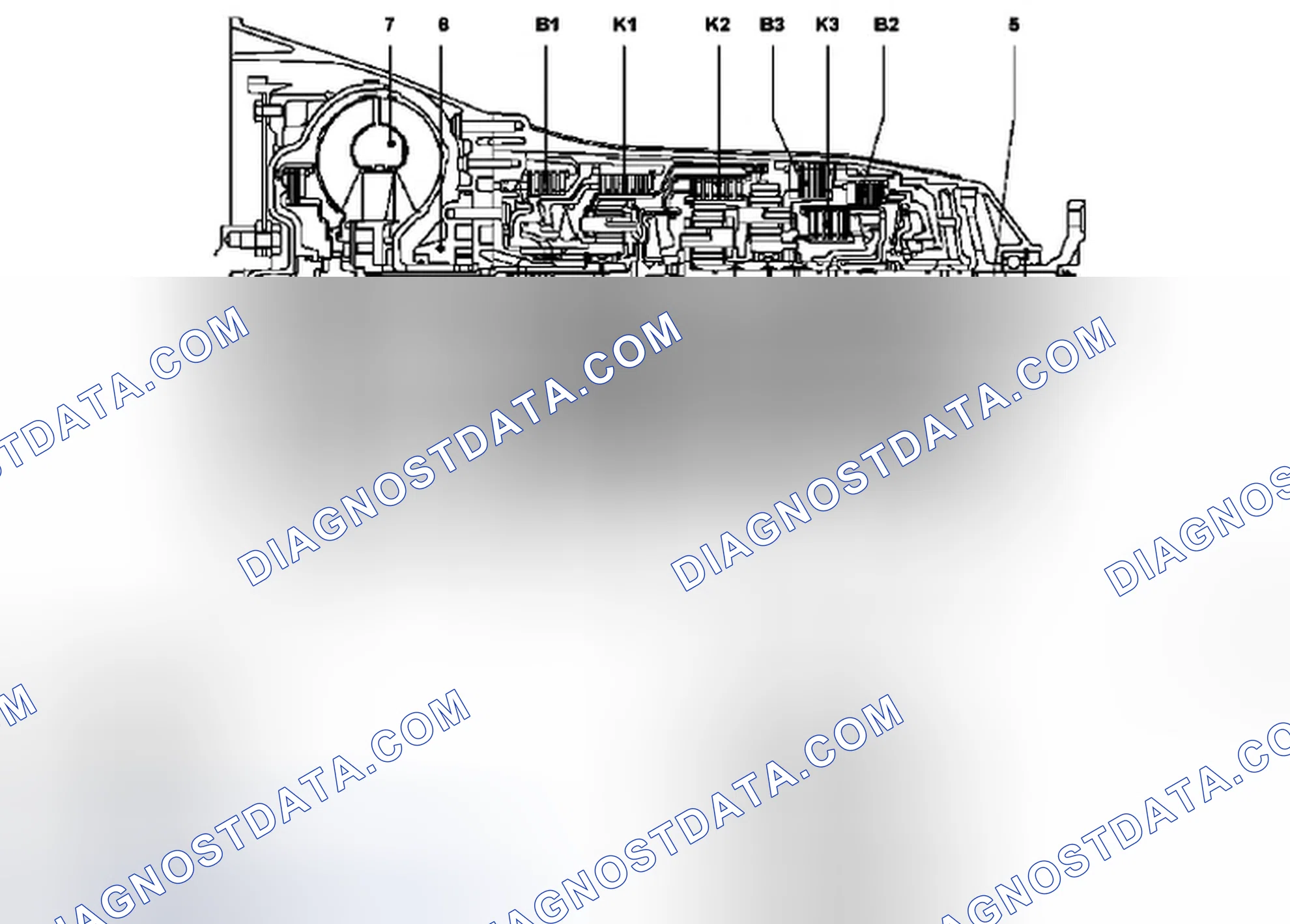 Scheme 22: Sectional View Of Automatic Transmission