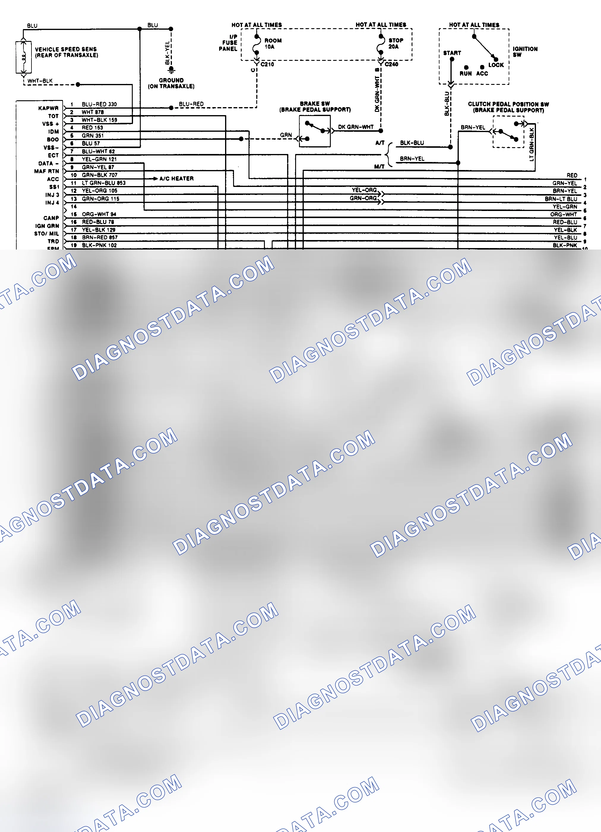 Scheme 163: EEC-IV Wiring Diagram (1.9L - 1 of 2)