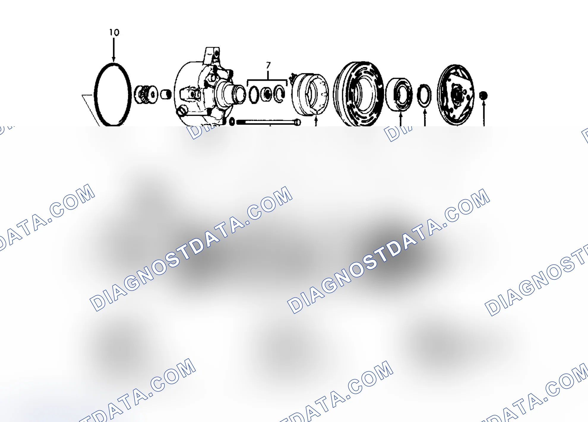 Scheme 7: Exploded View of Harrison V5 5-Cylinder Compressor
