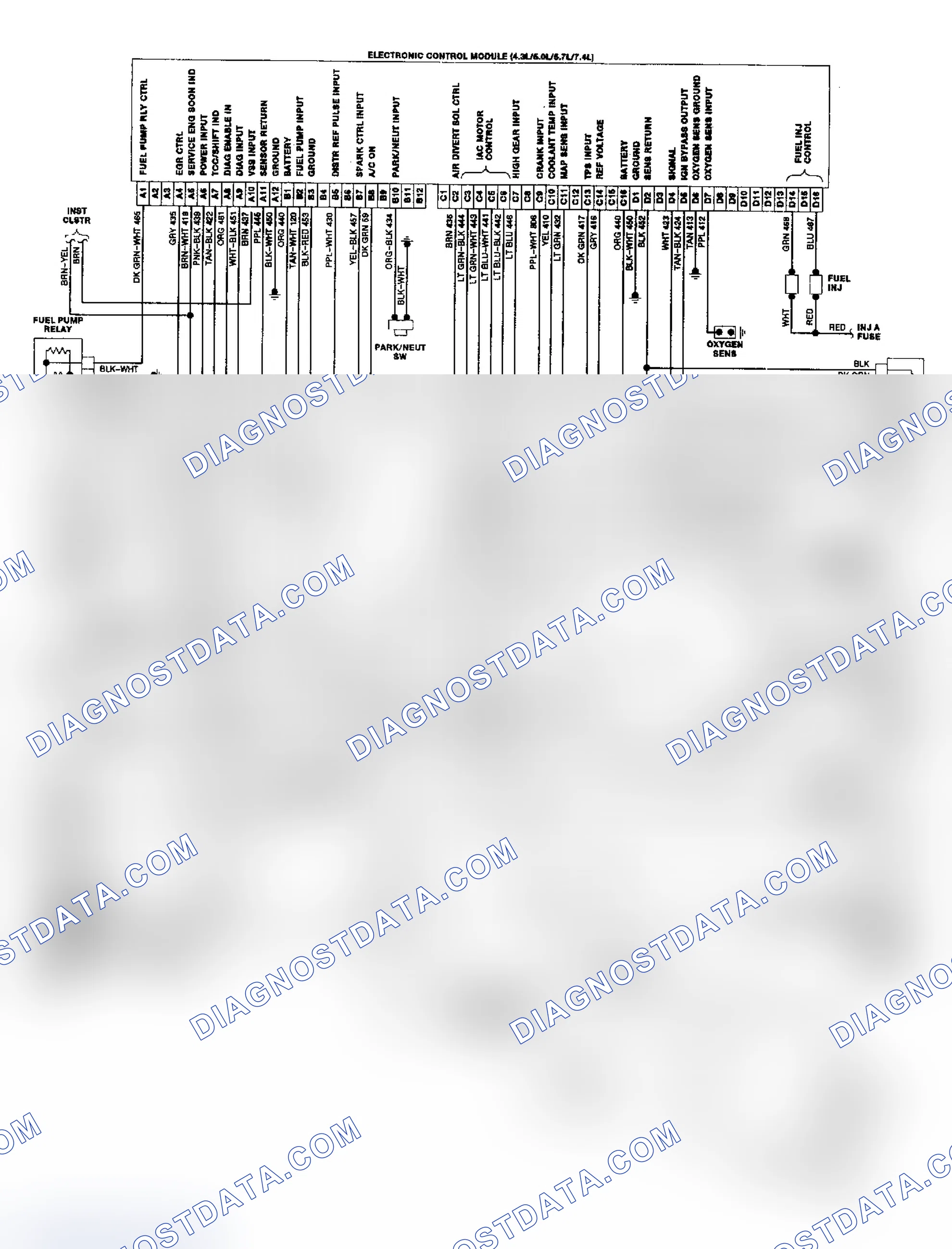 Scheme 17: "C" & "K" Series 4.3L, 5.0L, 5.7L & 7.4L TBI/CCC Wiring Diagram