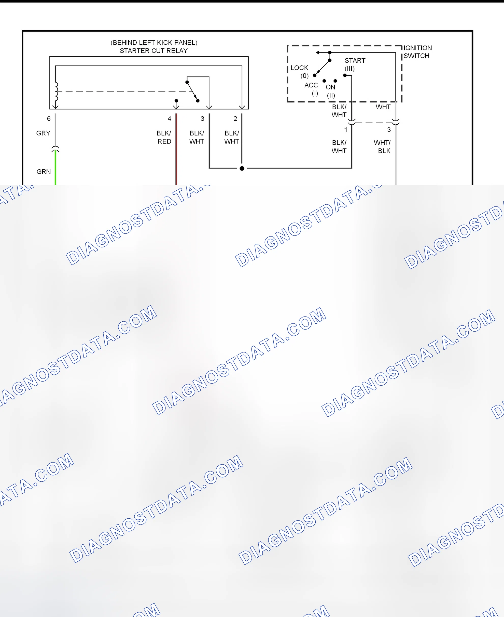Fig. 11: Starting System Wiring Diagram (W/O Anti-Theft)