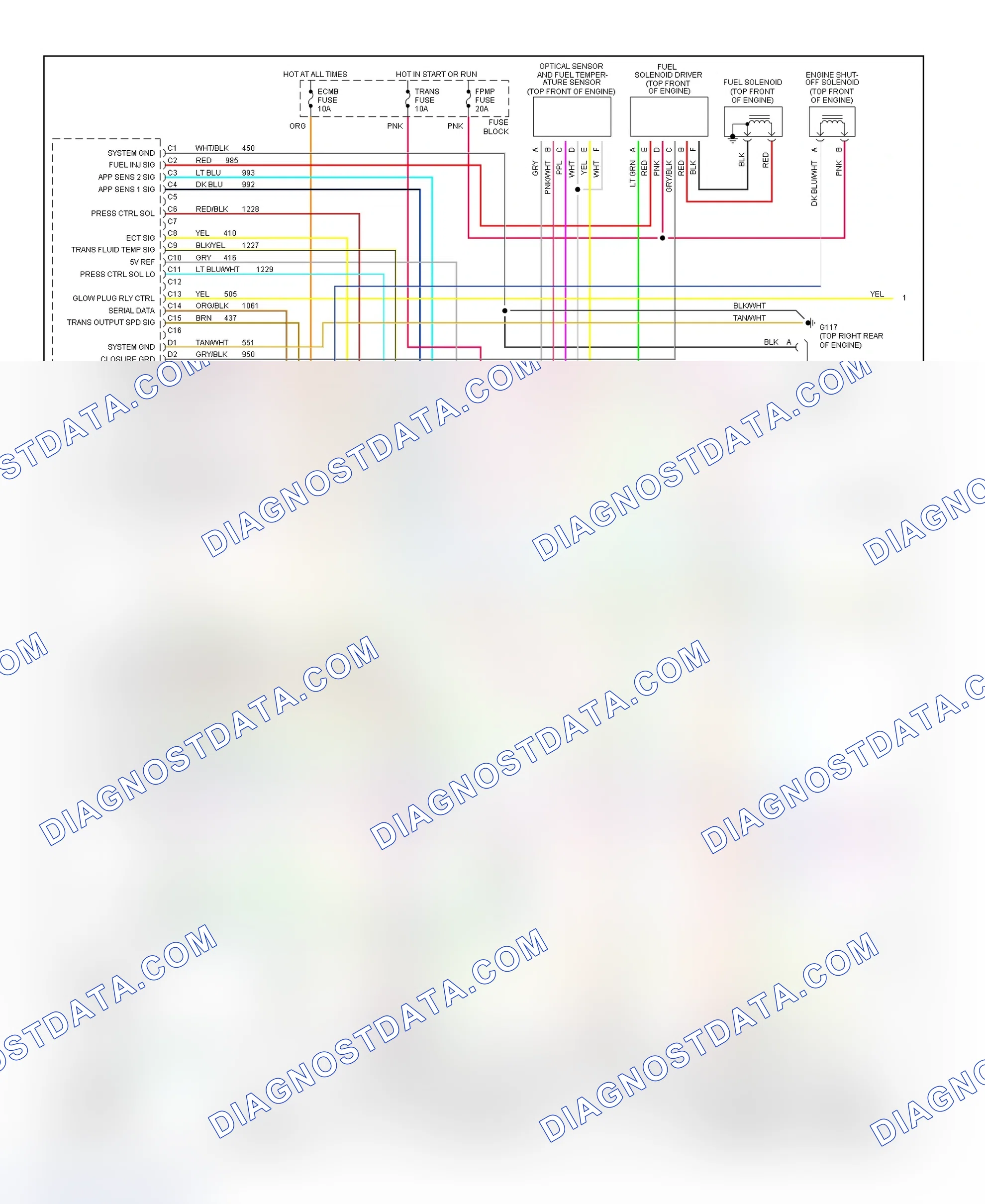 Scheme 239: Wiring Diagram (Pickup, Sierra Pickup & Van - 6.5L VIN P - 1 Of 2)