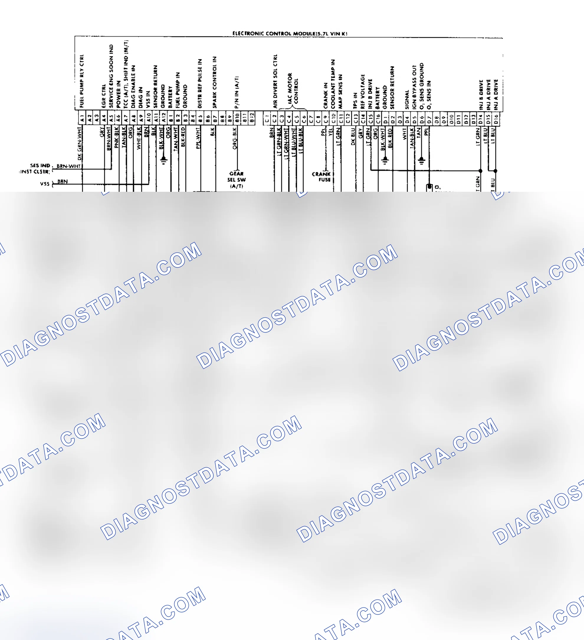 Scheme 184: "P" Series Vans (5.7L) Wiring Diagram