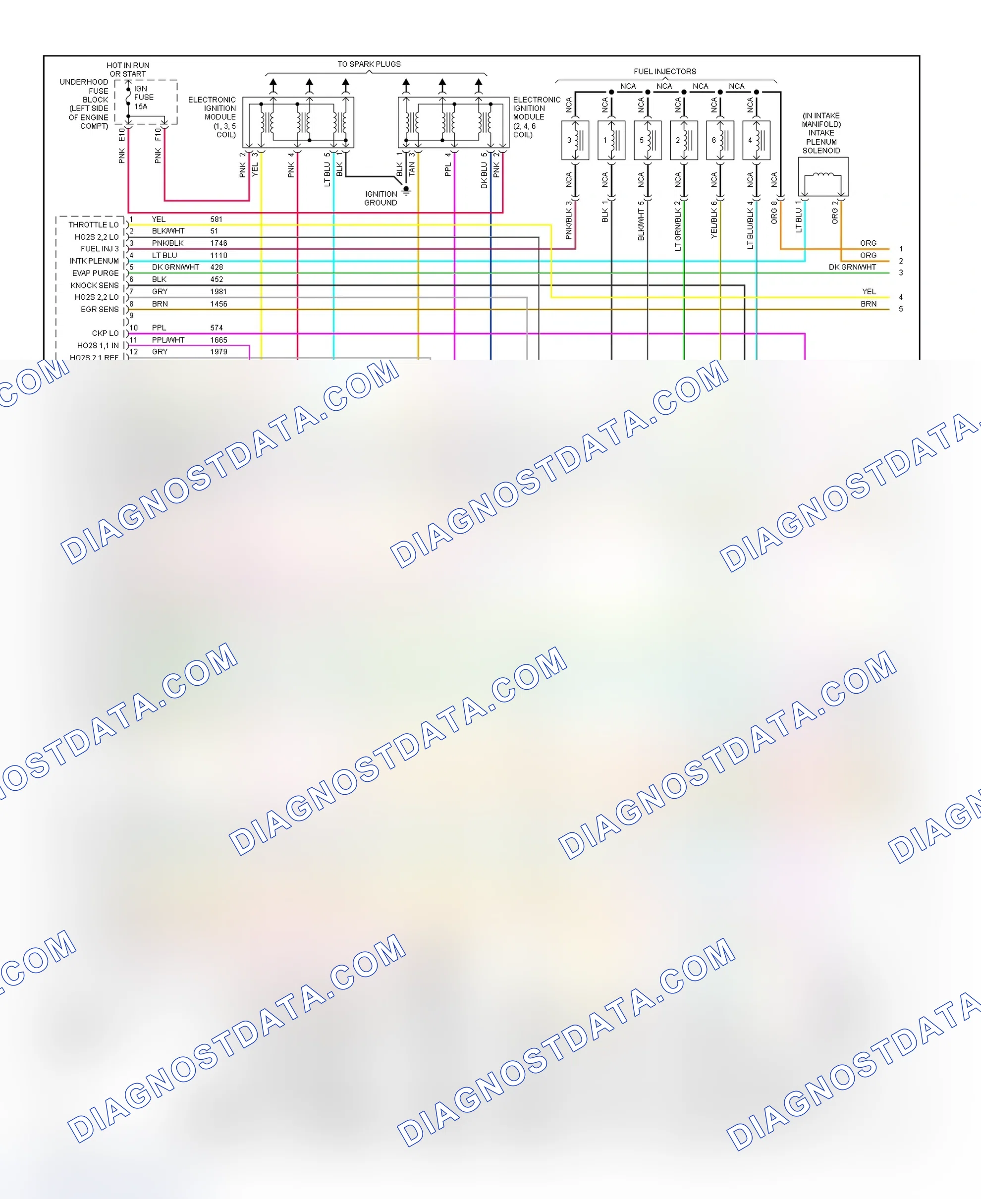 Scheme 204: PCM Wiring Diagram (Saturn L300 & LW300 - 3.0L - 1 Of 3)