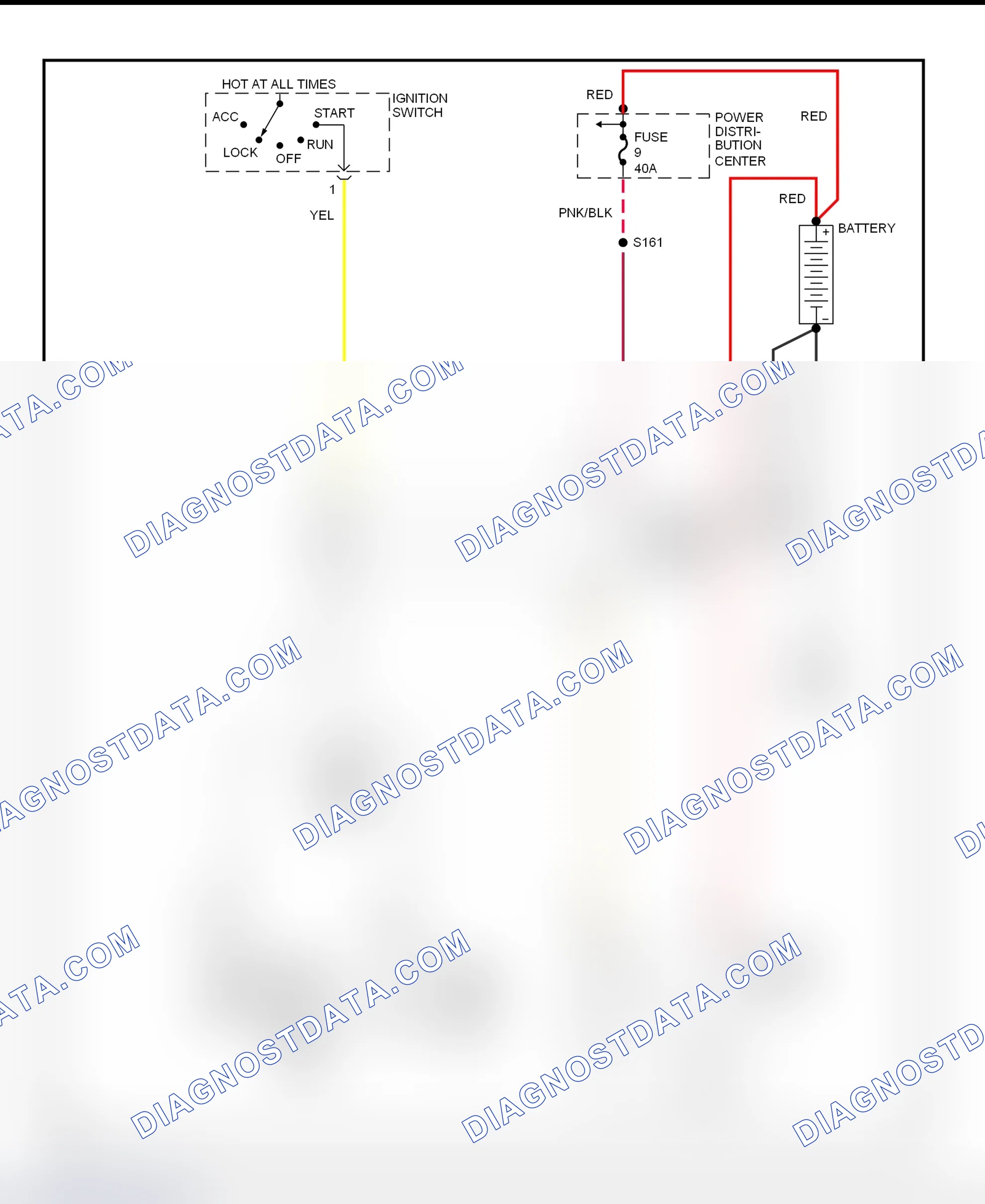 Fig. 8: Starting System Wiring Diagram (Durango)