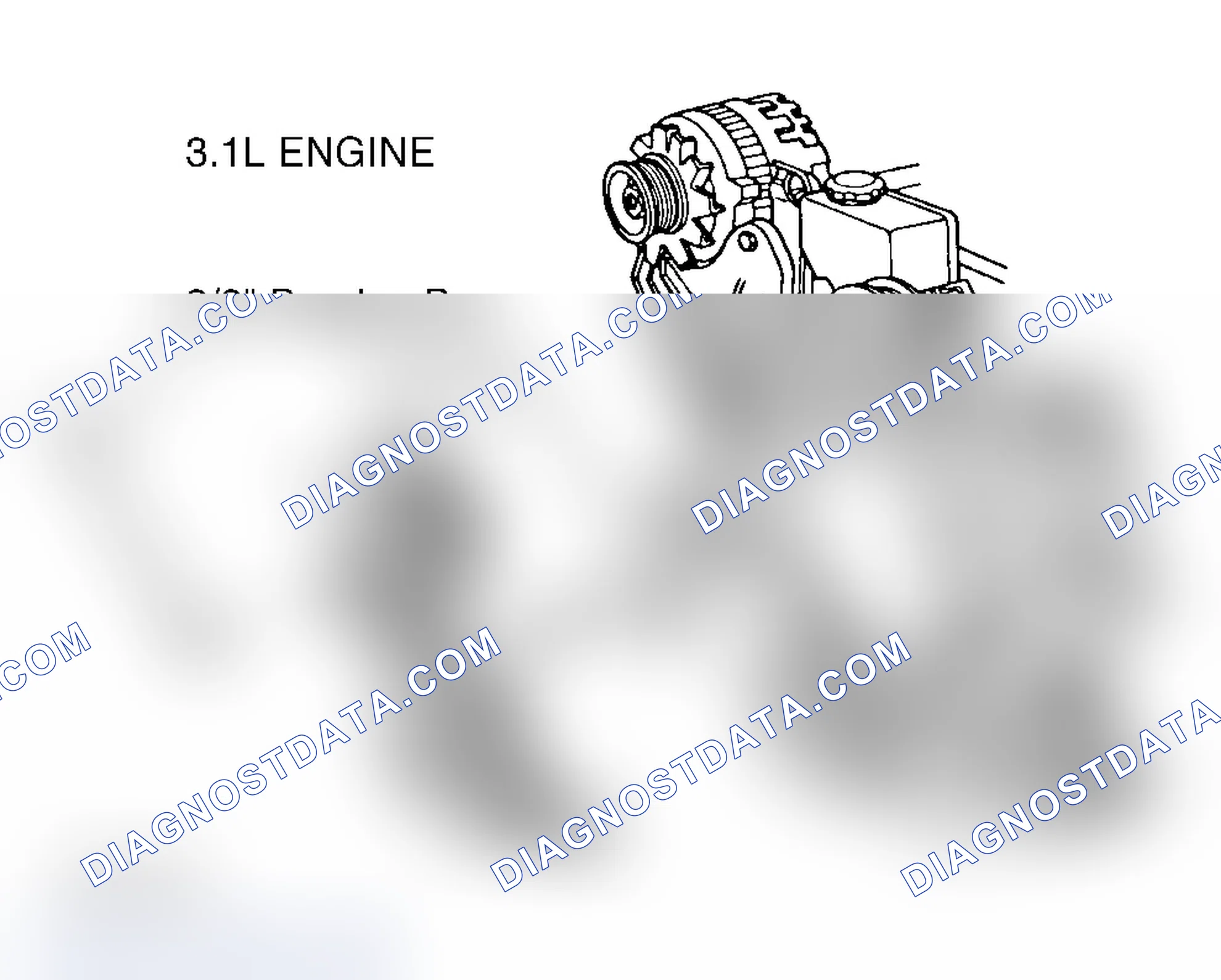 Scheme 3: SERPENTINE BELT ROUTING (3.1L)