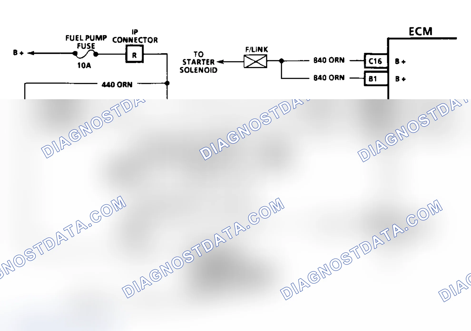 Scheme 80: Code 54: Fuel Pump Circuit Circuit Diagram (3.1L)
