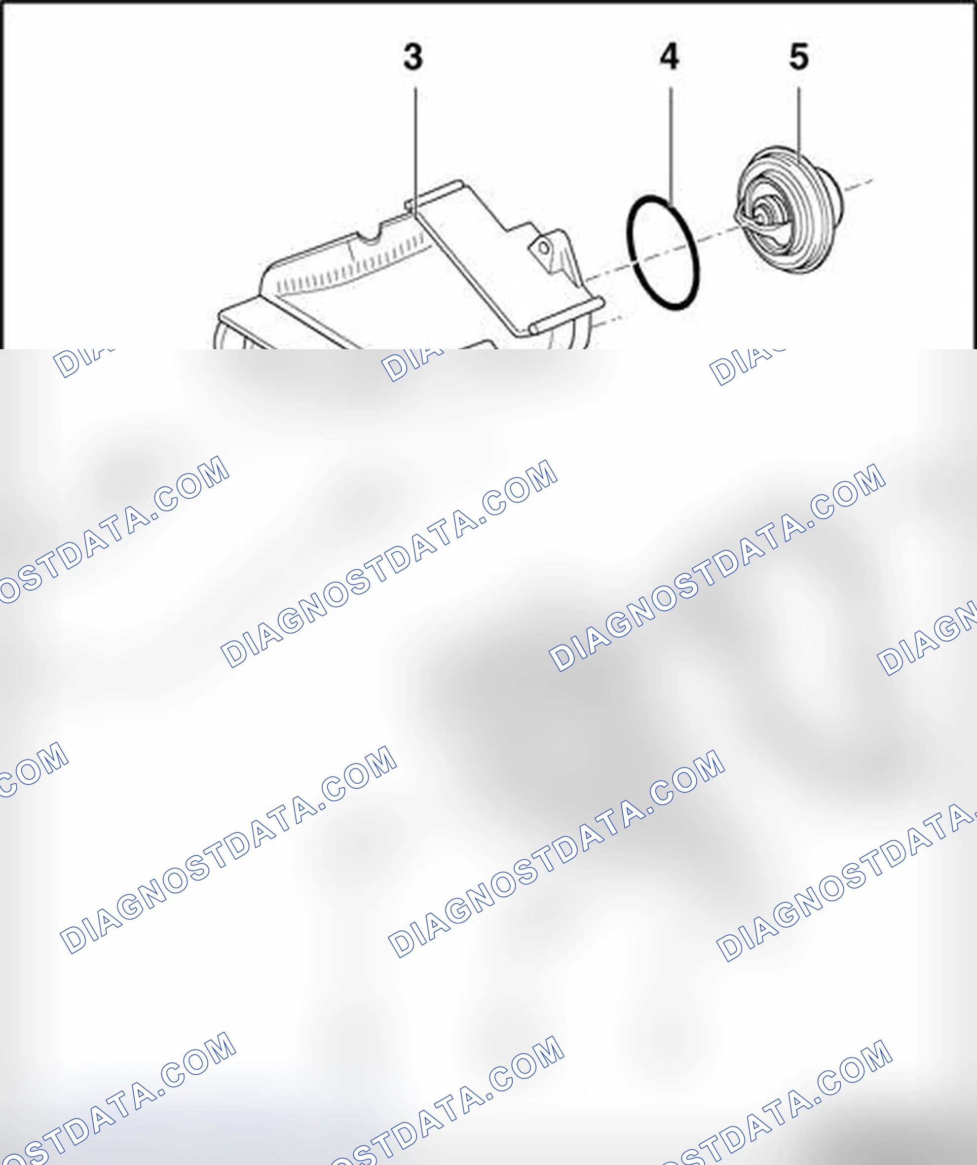 Scheme 288: Coolant pump and coolant thermostat, assembly overview