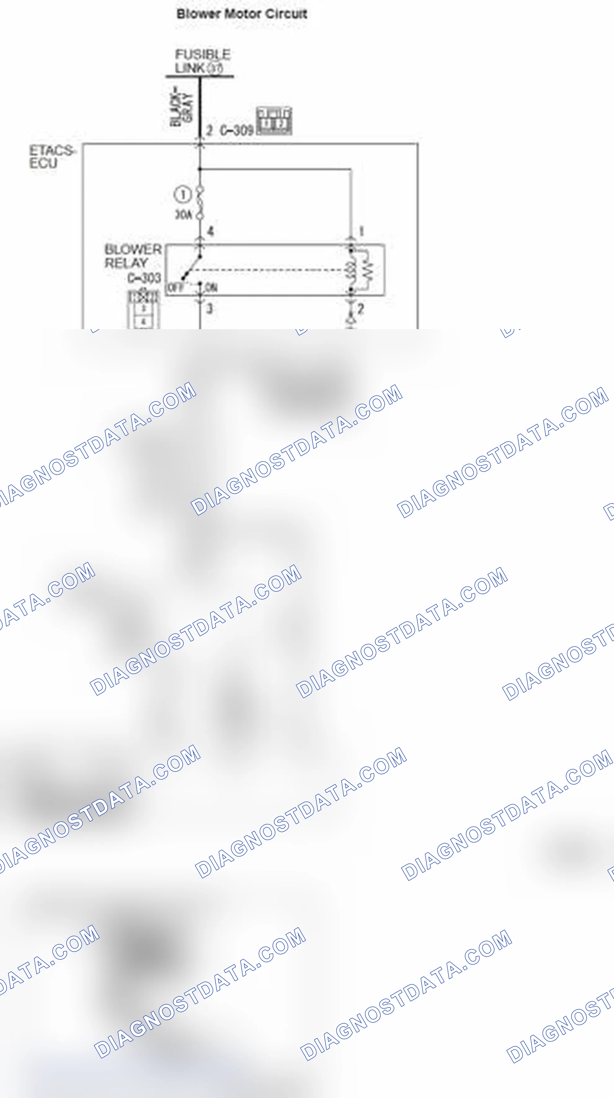 Scheme 24: INSPECTION PROCEDURE 2: Blower fan and motor do not turn. < Vehicles without A/C >