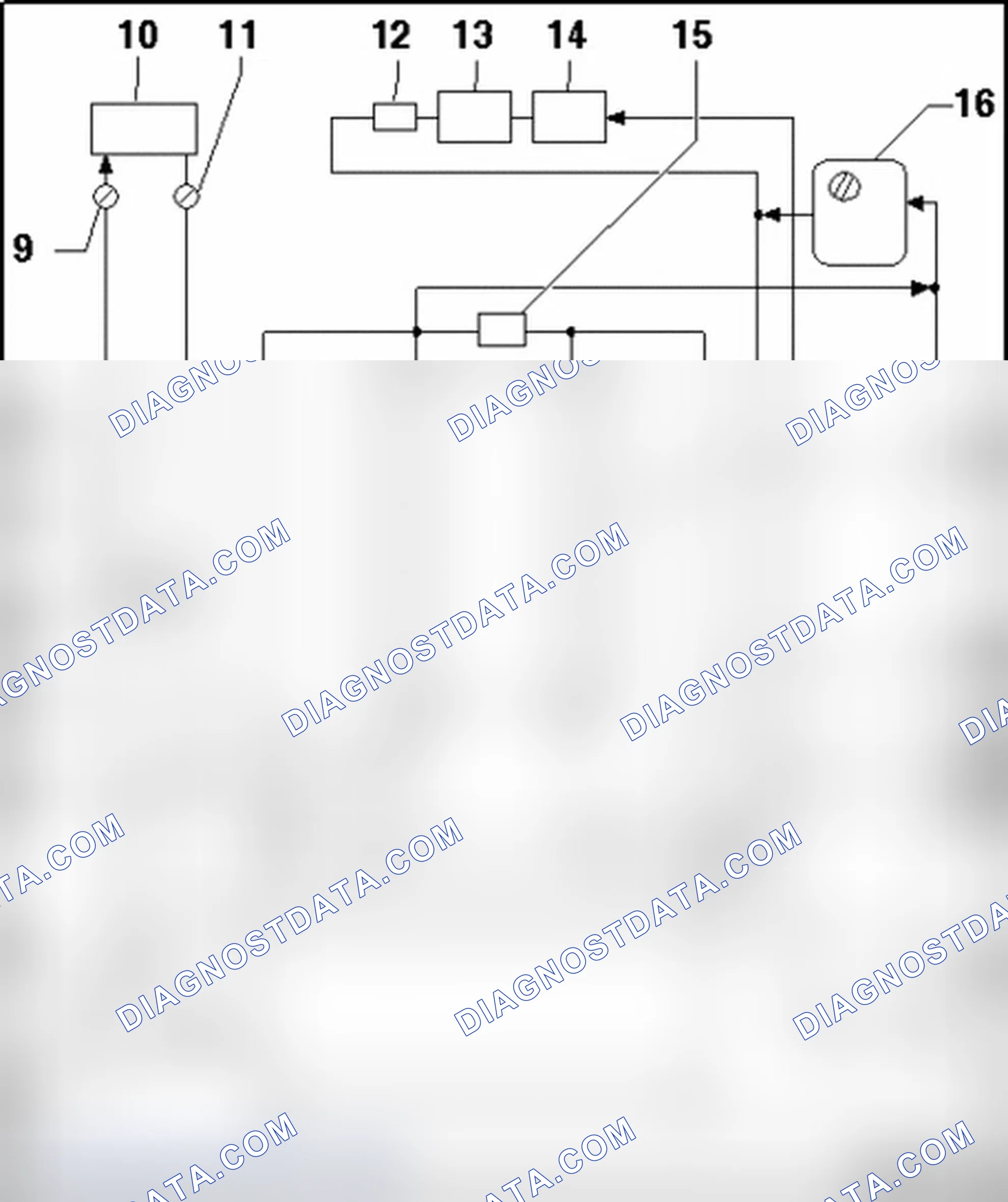 Scheme 310: Coolant Hose Connection Diagram, with Hot Climate Configuration with Parking Heater
