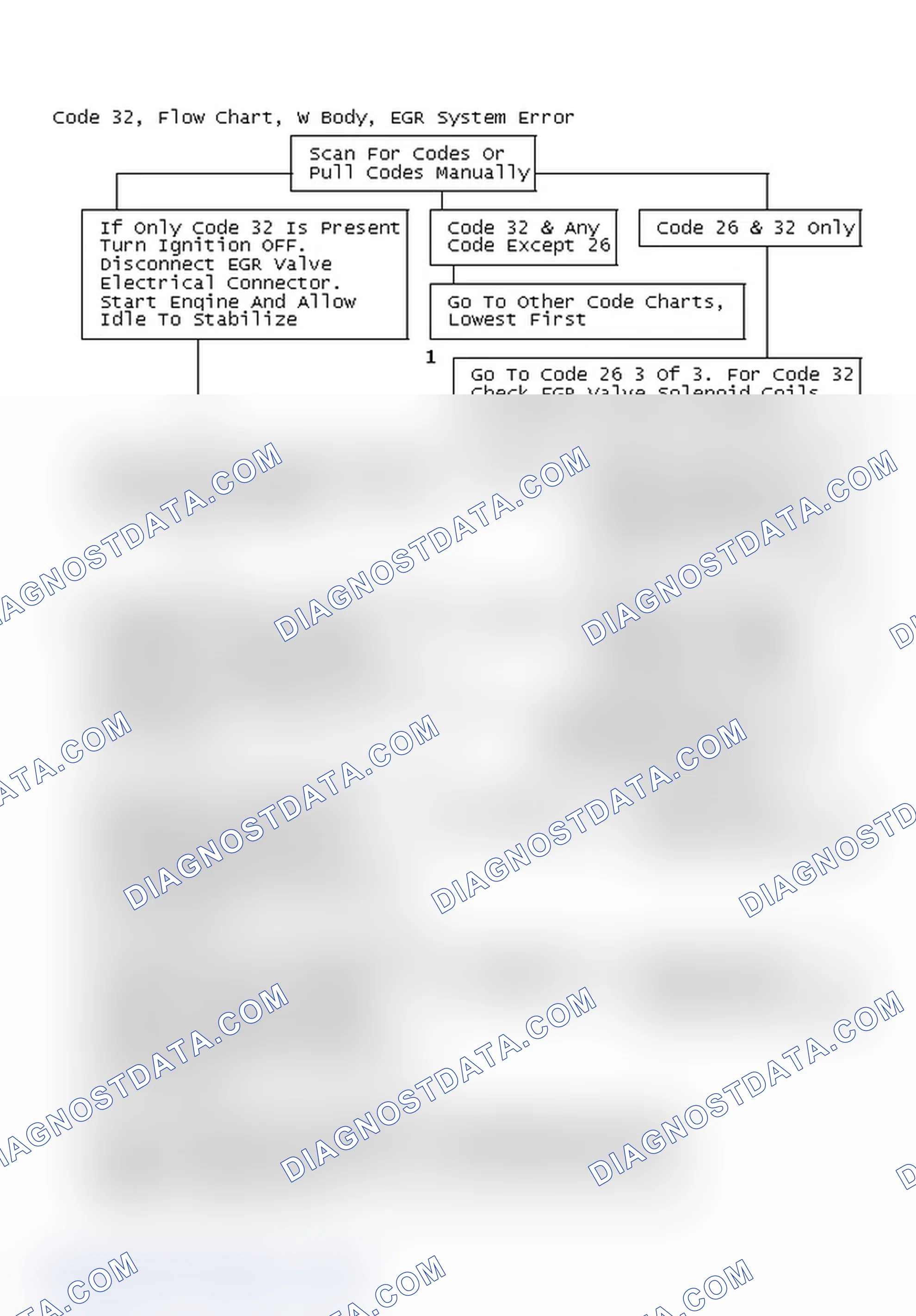Scheme 209: Code 32, Flow Chart, W Body, EGR System Error