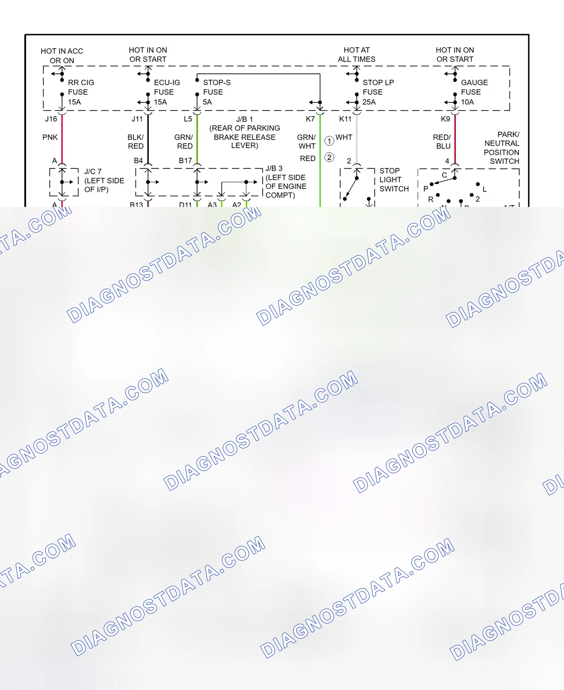 Scheme 7: Shift Interlock System Wiring Diagram (1995-96 LS400)