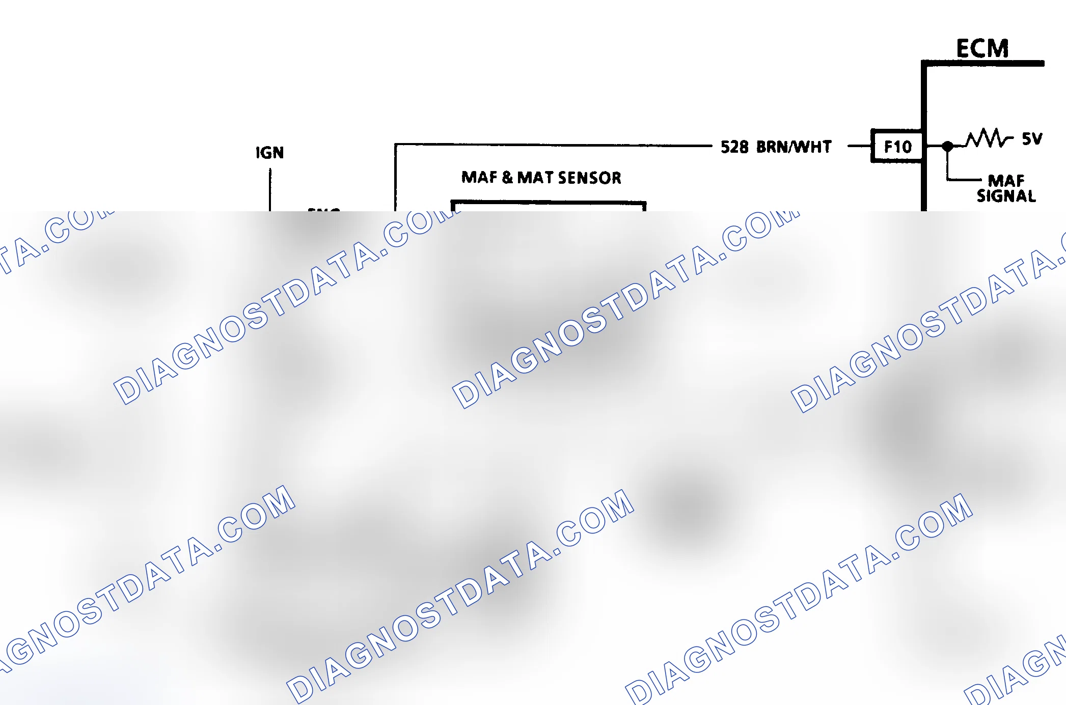 Scheme 526: Code 23 Schematic, MAT Sensor Voltage High ("A" Body)
