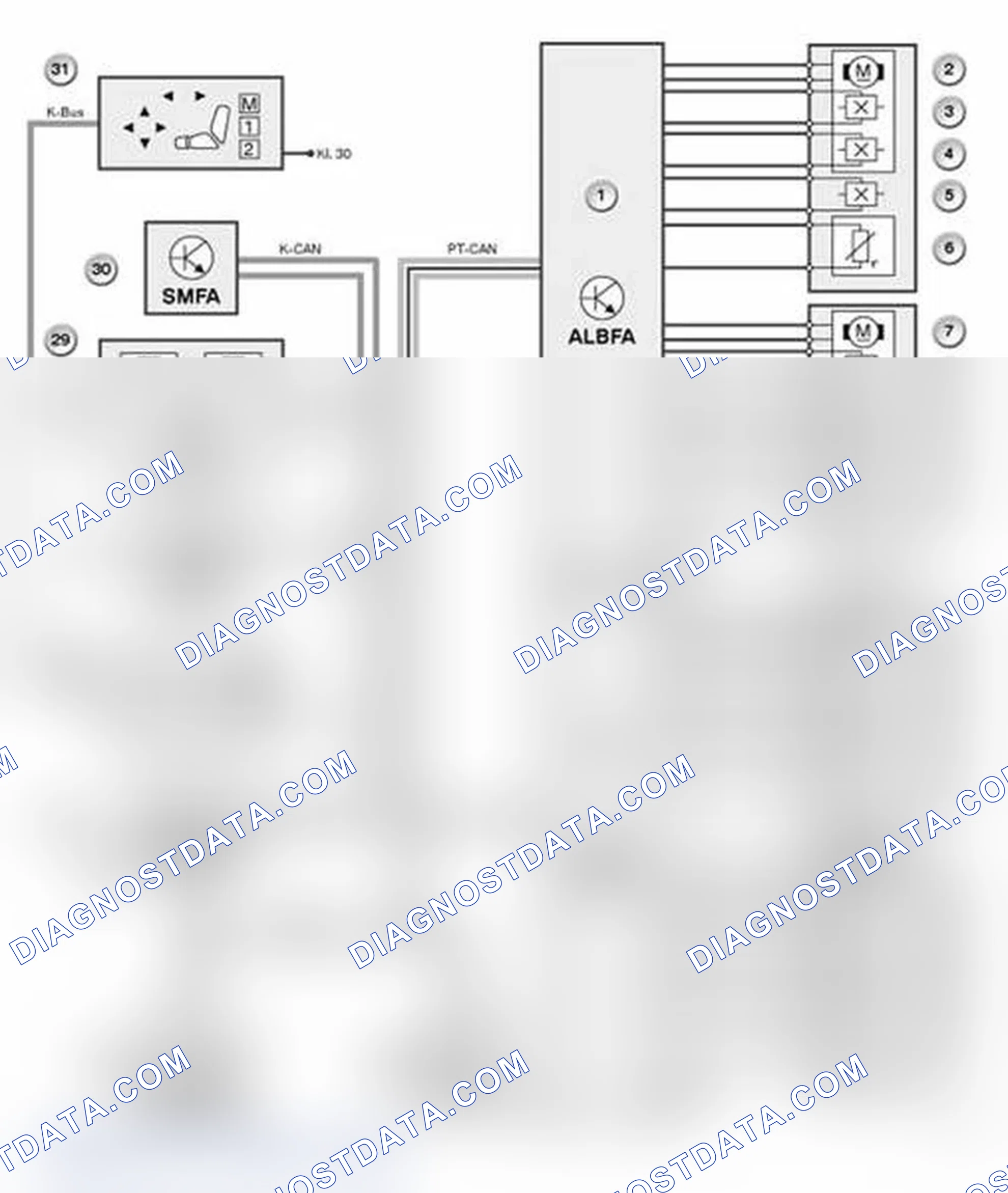 Scheme 4: Active Seat Back System Circuit Diagram