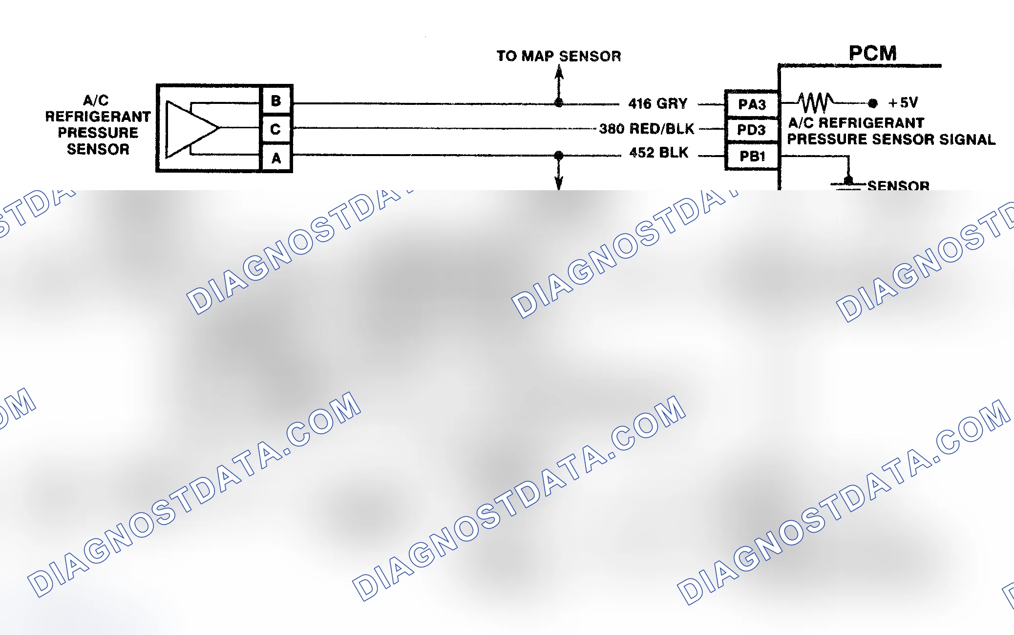 Scheme 44: Code 66 Schematic (2.3L) A/C Pressure Sensor