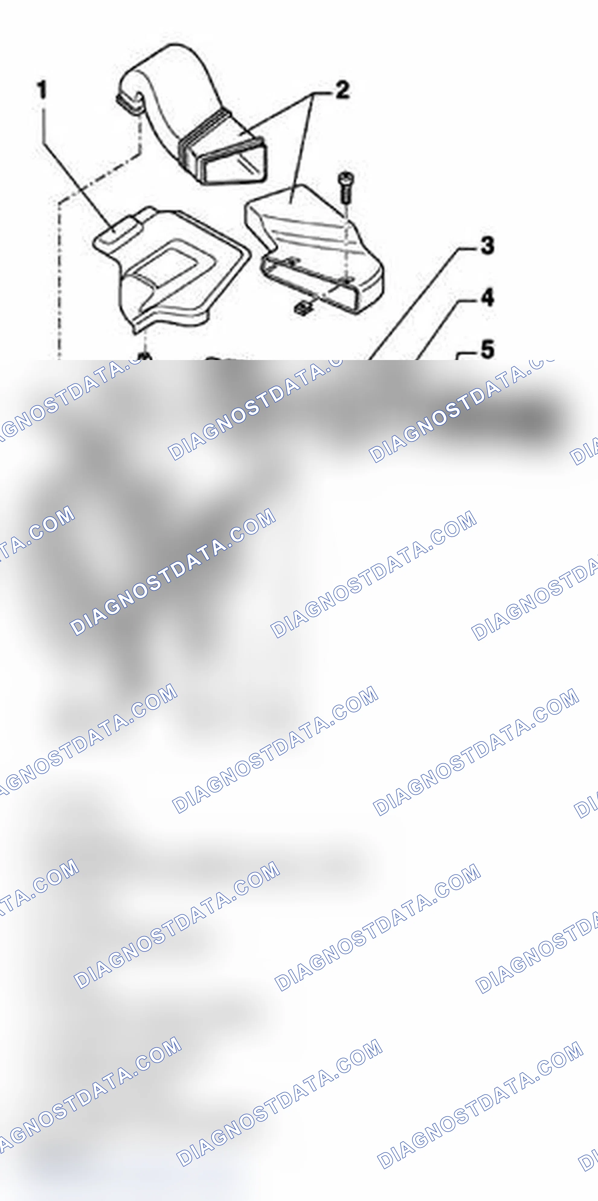 Scheme 404: Exploded View Of Mass Air Flow Sensor And Air Filter Assembly