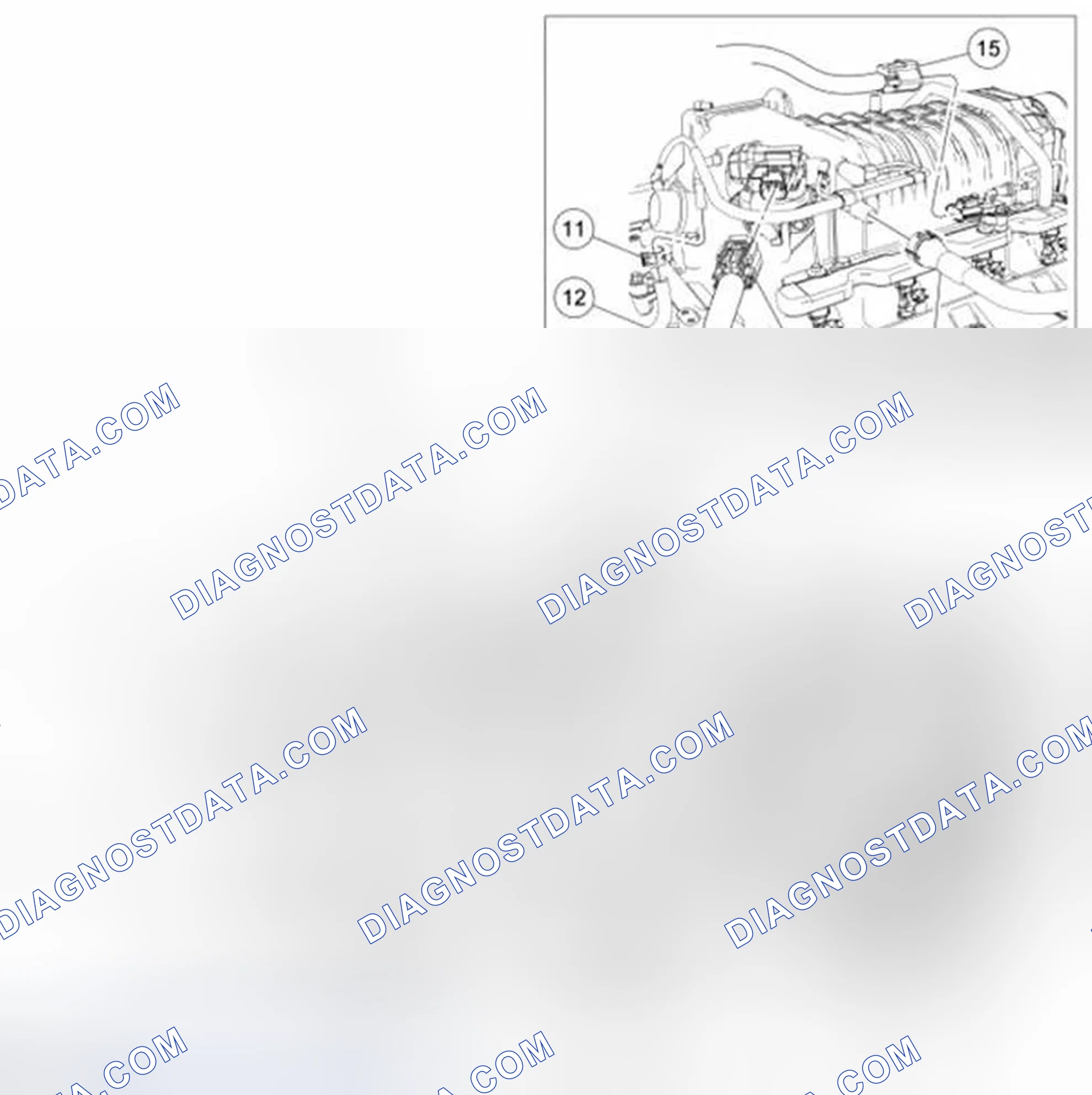 Scheme 1553: Coolant Hoses and Electrical Connectors