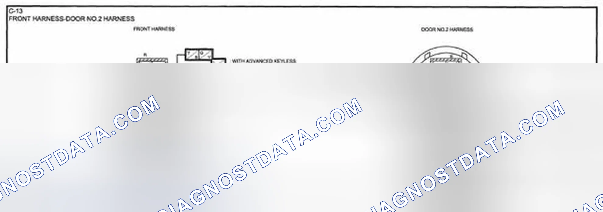 Scheme 39: Identifying Front And Door No. 2 Harness Connector Terminals (C-13)