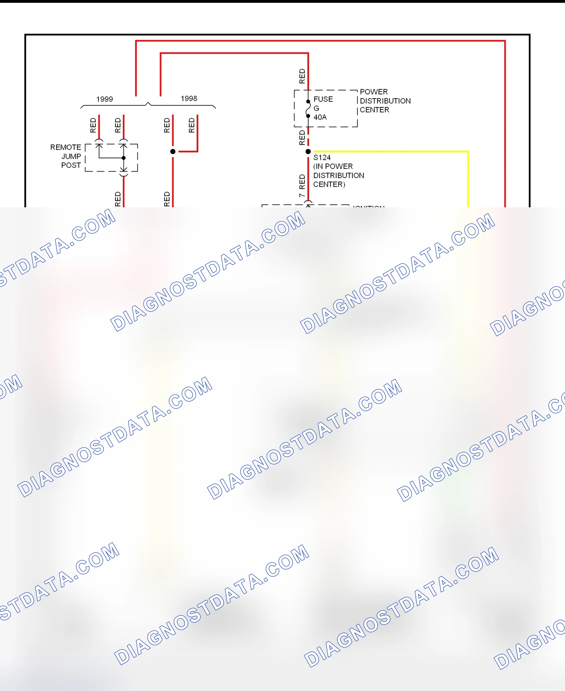 Fig. 6: Starting System Wiring Diagram (Concorde, Intrepid, LHS & 300M)