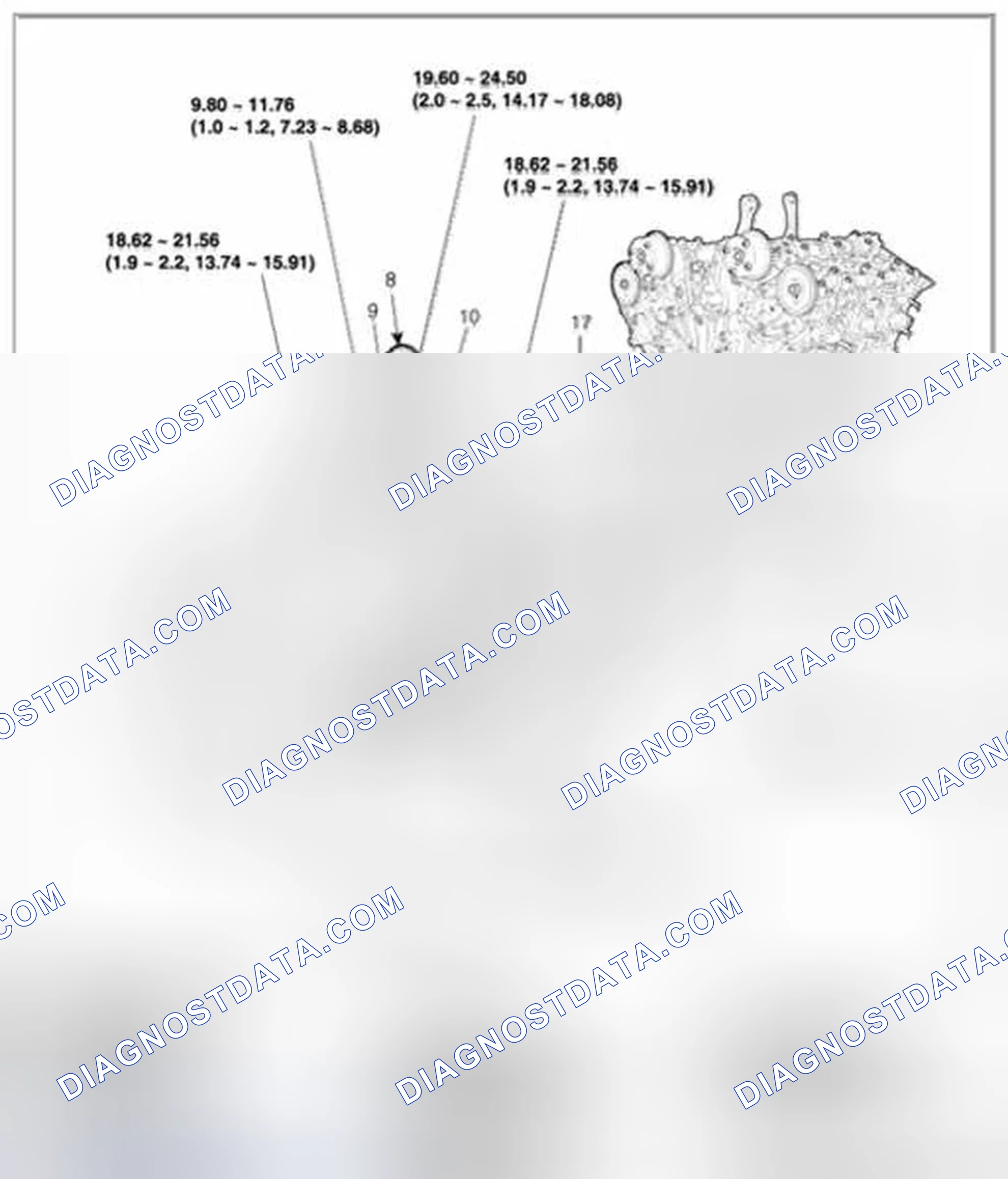 Fig. 31: Exploded View Of Timing Chain System With Torque Specification (2 Of 2)