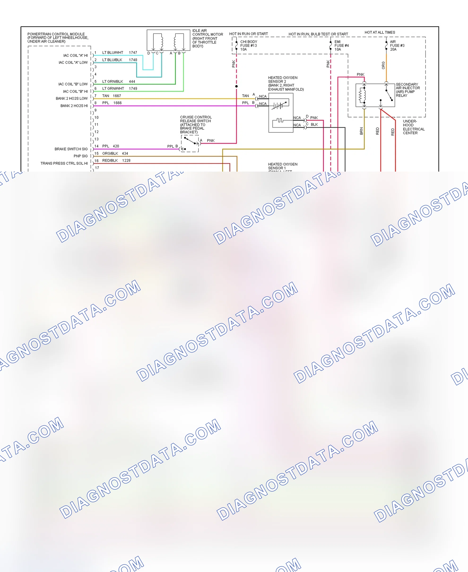 Scheme 2: 4.3L (VIN W) & 5.7L (VIN P) PCM Wiring Diagram (All Models - 2 Of 3)