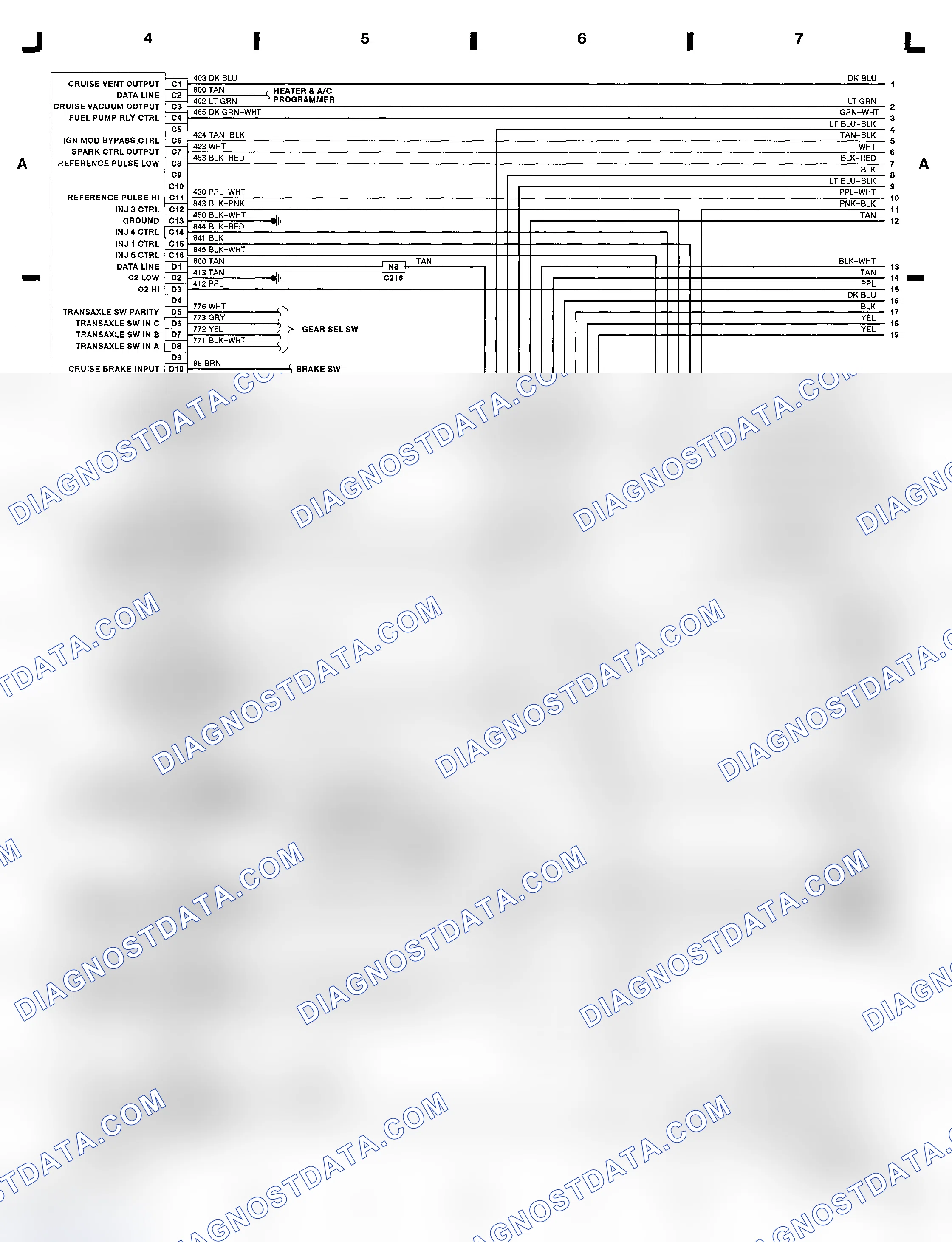Scheme 30: 3.8L (VIN L) PCM Wiring Diagram (Riviera & Reatta - 1 of 2)
